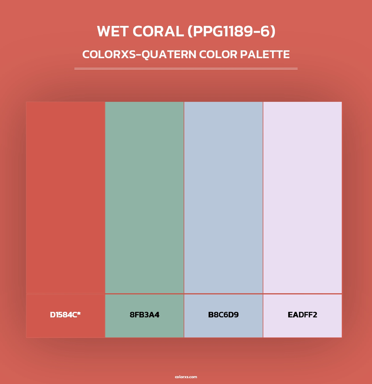 Wet Coral (PPG1189-6) - Colorxs Quad Palette