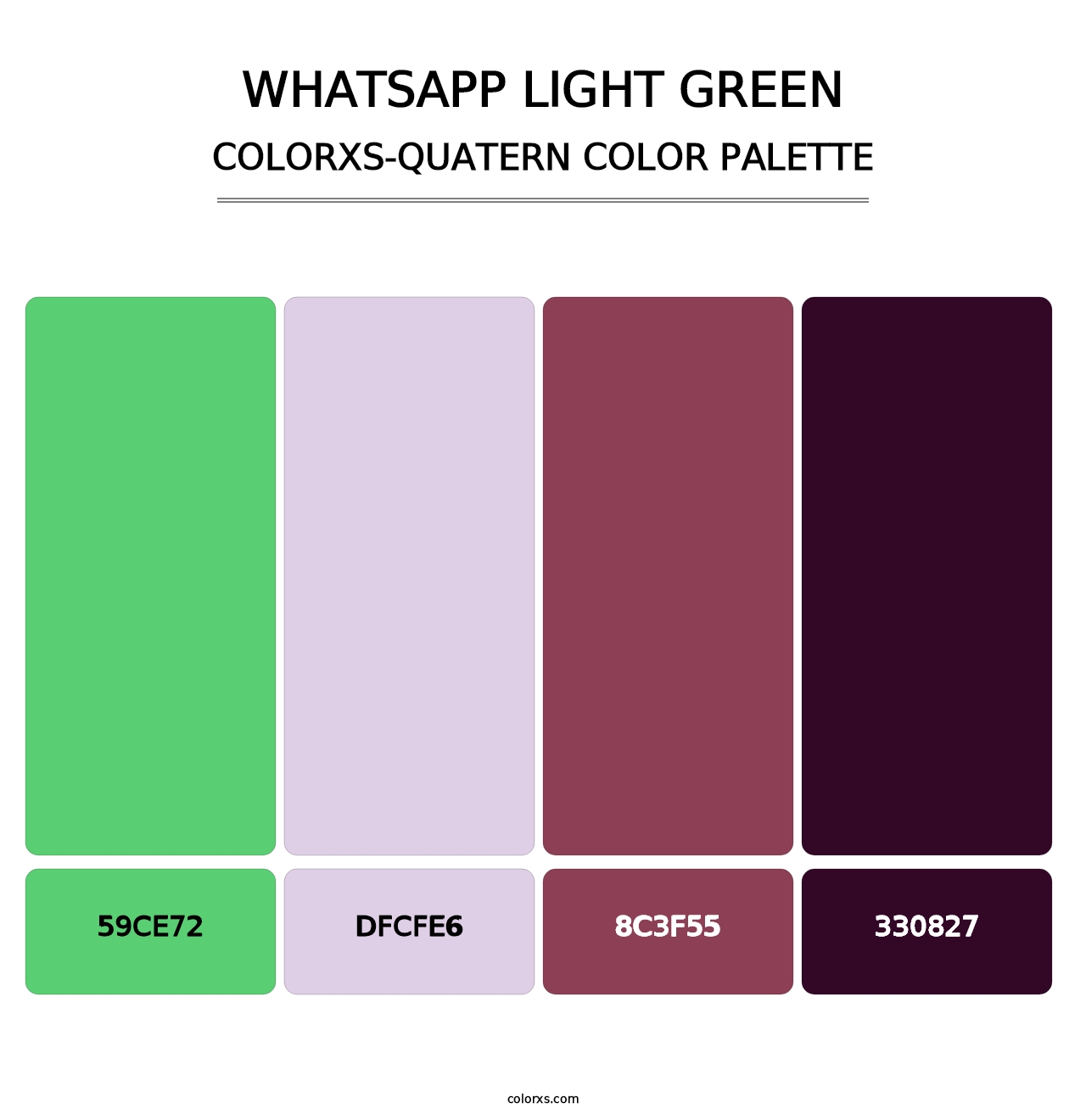 WhatsApp Light Green - Colorxs Quatern Palette