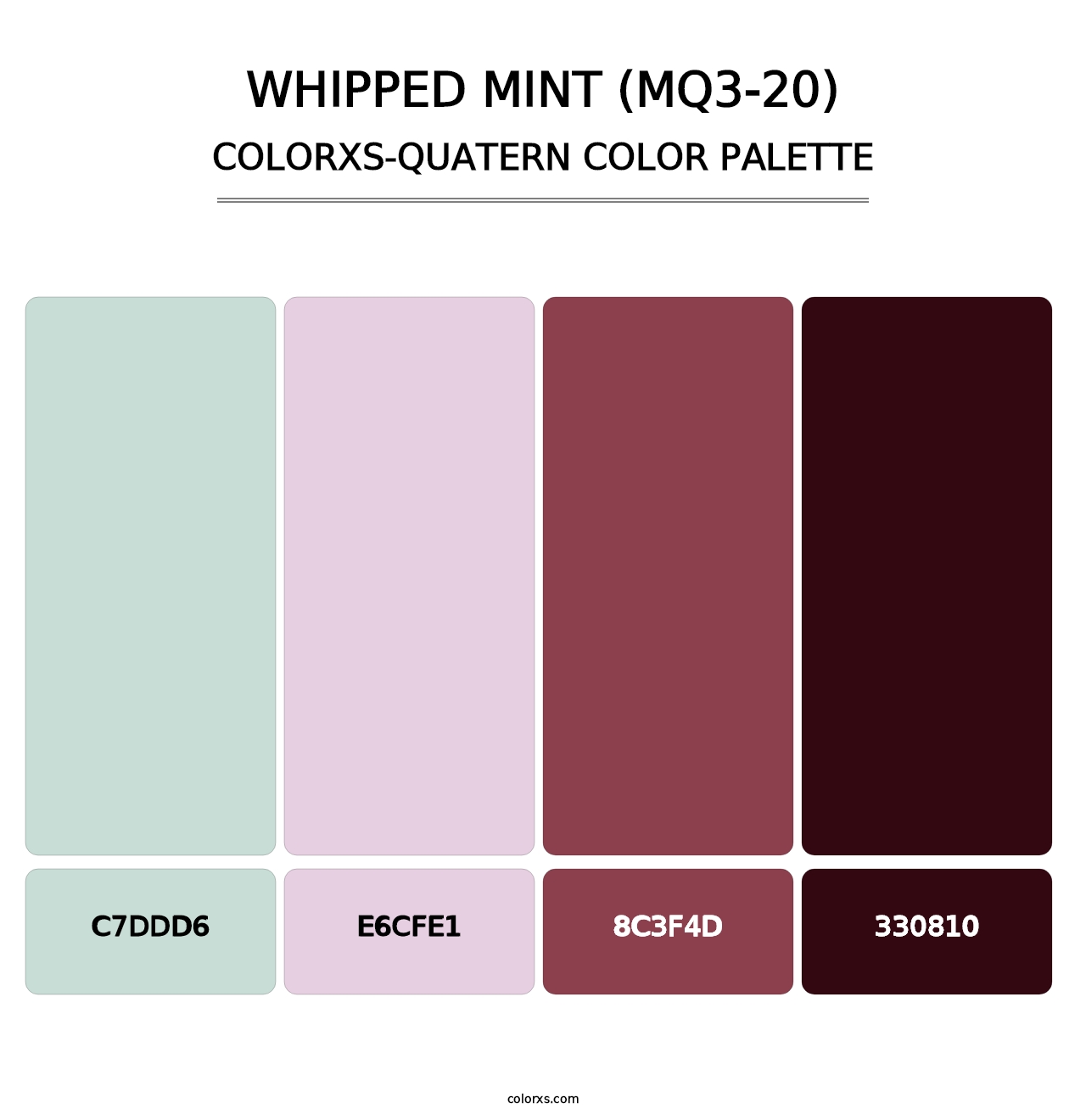 Whipped Mint (MQ3-20) - Colorxs Quatern Palette