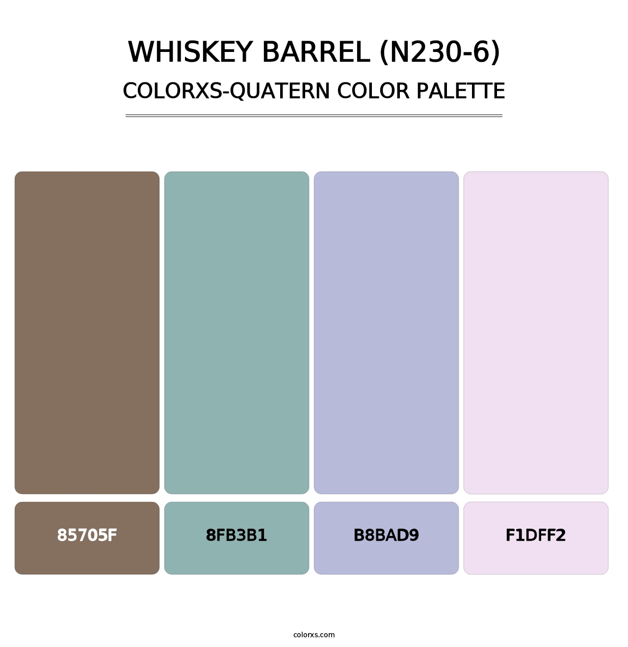Whiskey Barrel (N230-6) - Colorxs Quatern Palette