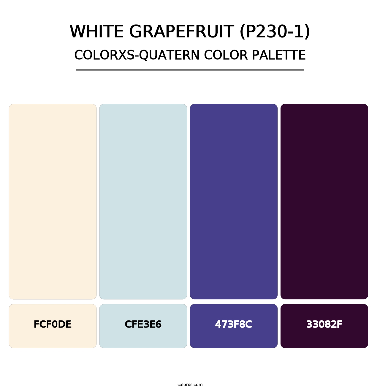 White Grapefruit (P230-1) - Colorxs Quatern Palette