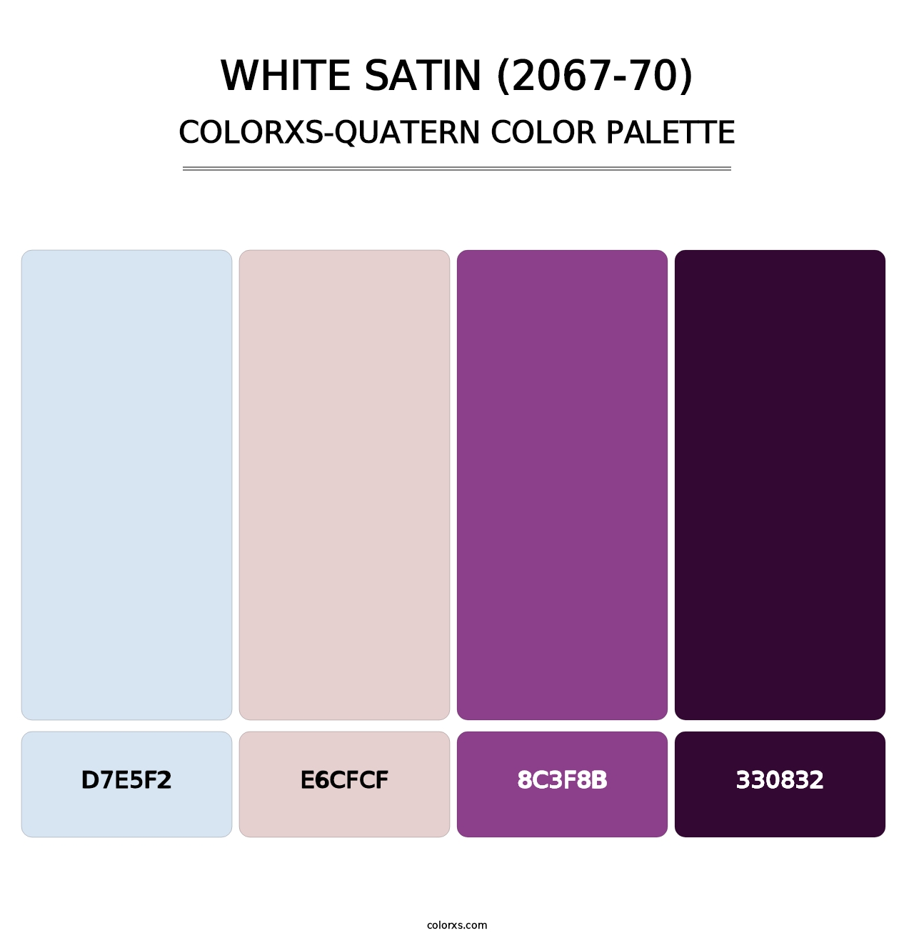 White Satin (2067-70) - Colorxs Quatern Palette