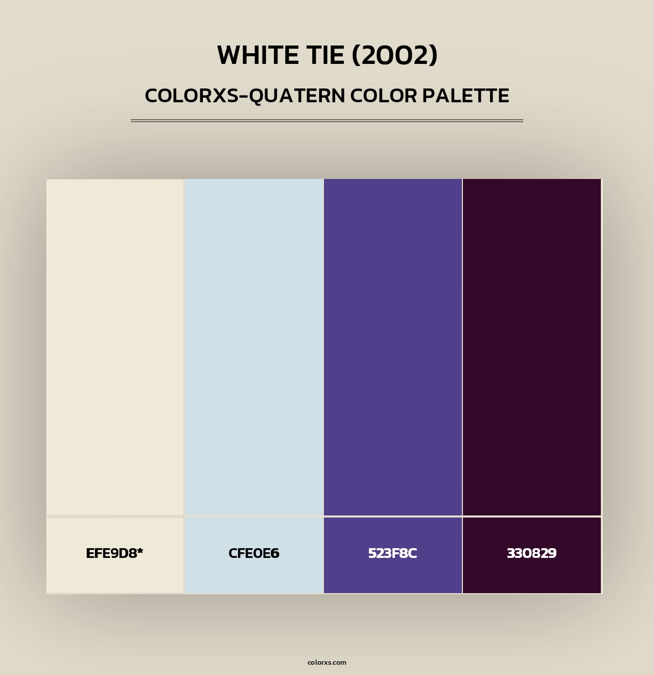 White Tie (2002) - Colorxs Quad Palette