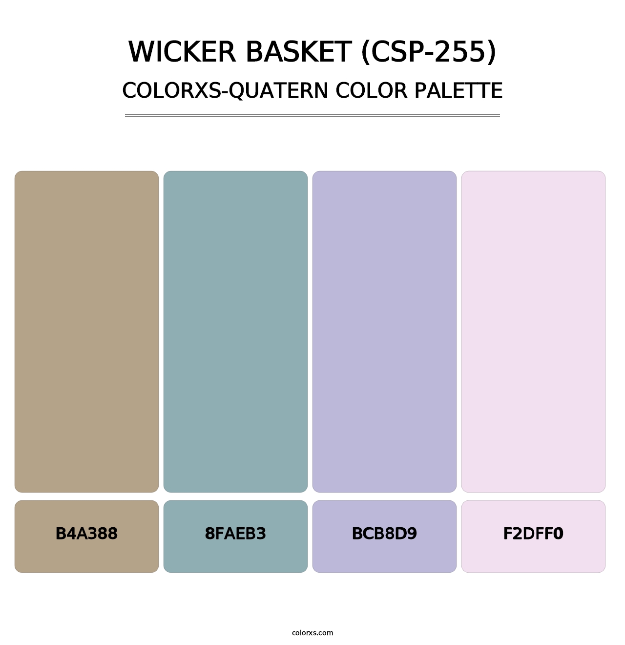 Wicker Basket (CSP-255) - Colorxs Quatern Palette