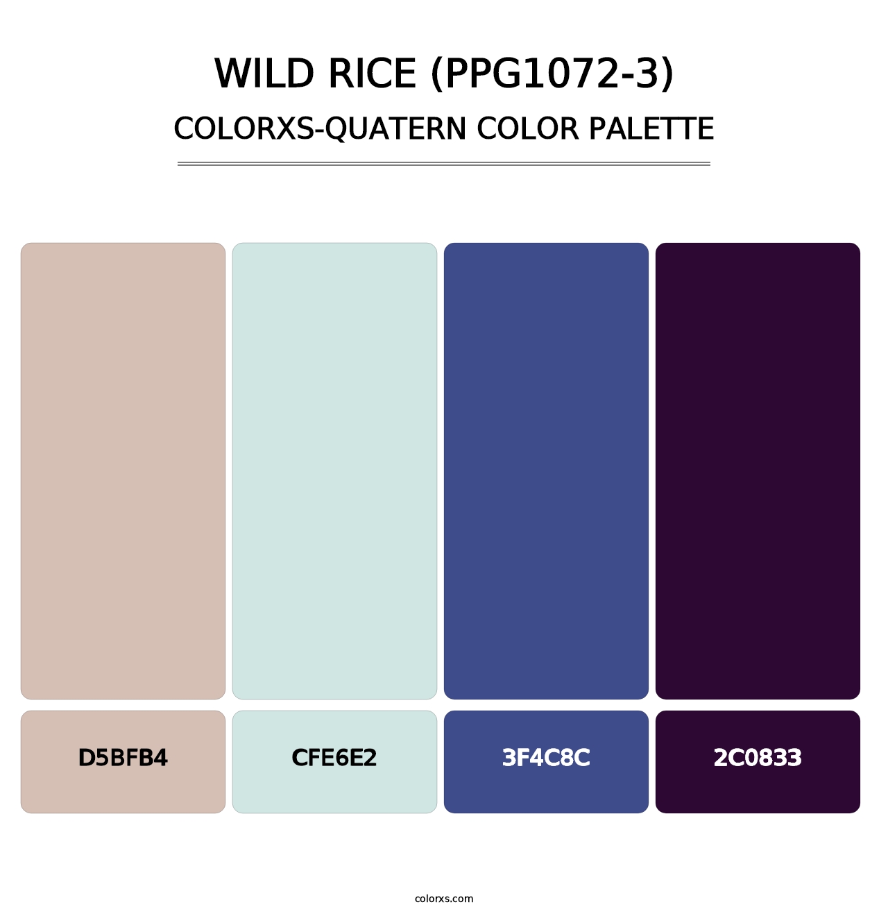 Wild Rice (PPG1072-3) - Colorxs Quatern Palette
