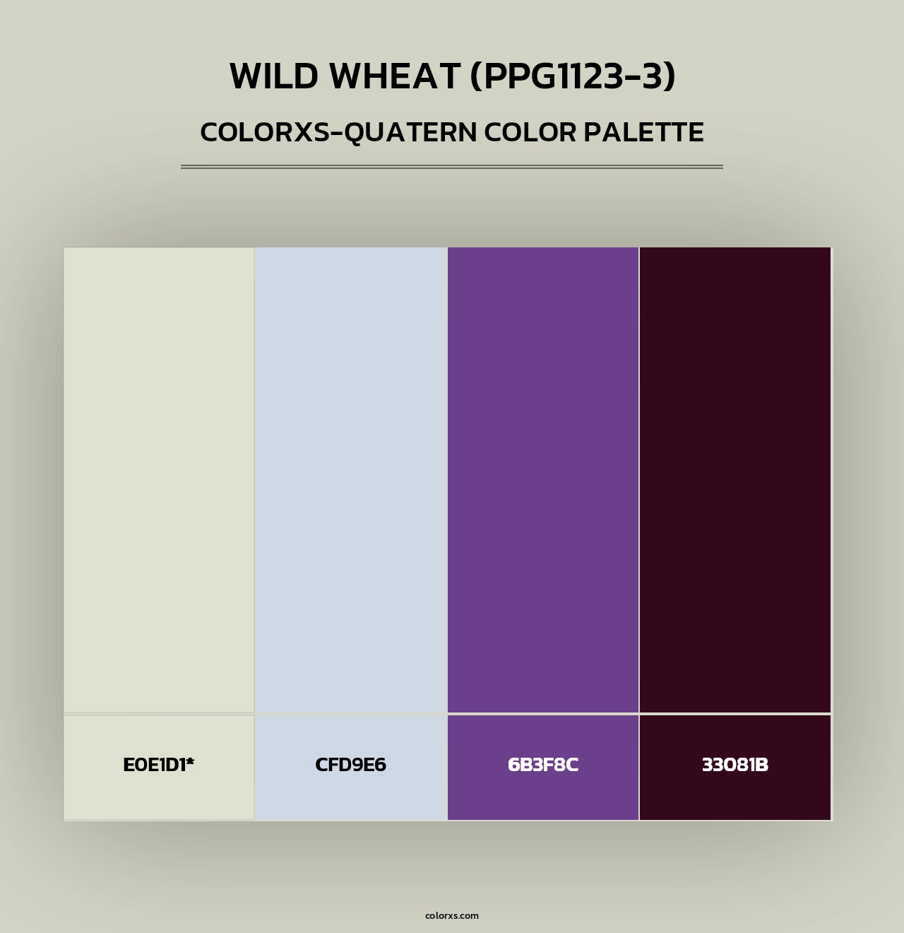 Wild Wheat (PPG1123-3) - Colorxs Quad Palette