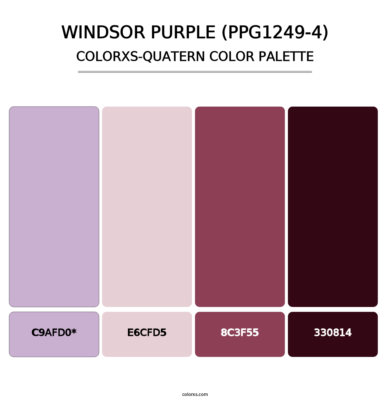 Windsor Purple (PPG1249-4) - Colorxs Quatern Palette