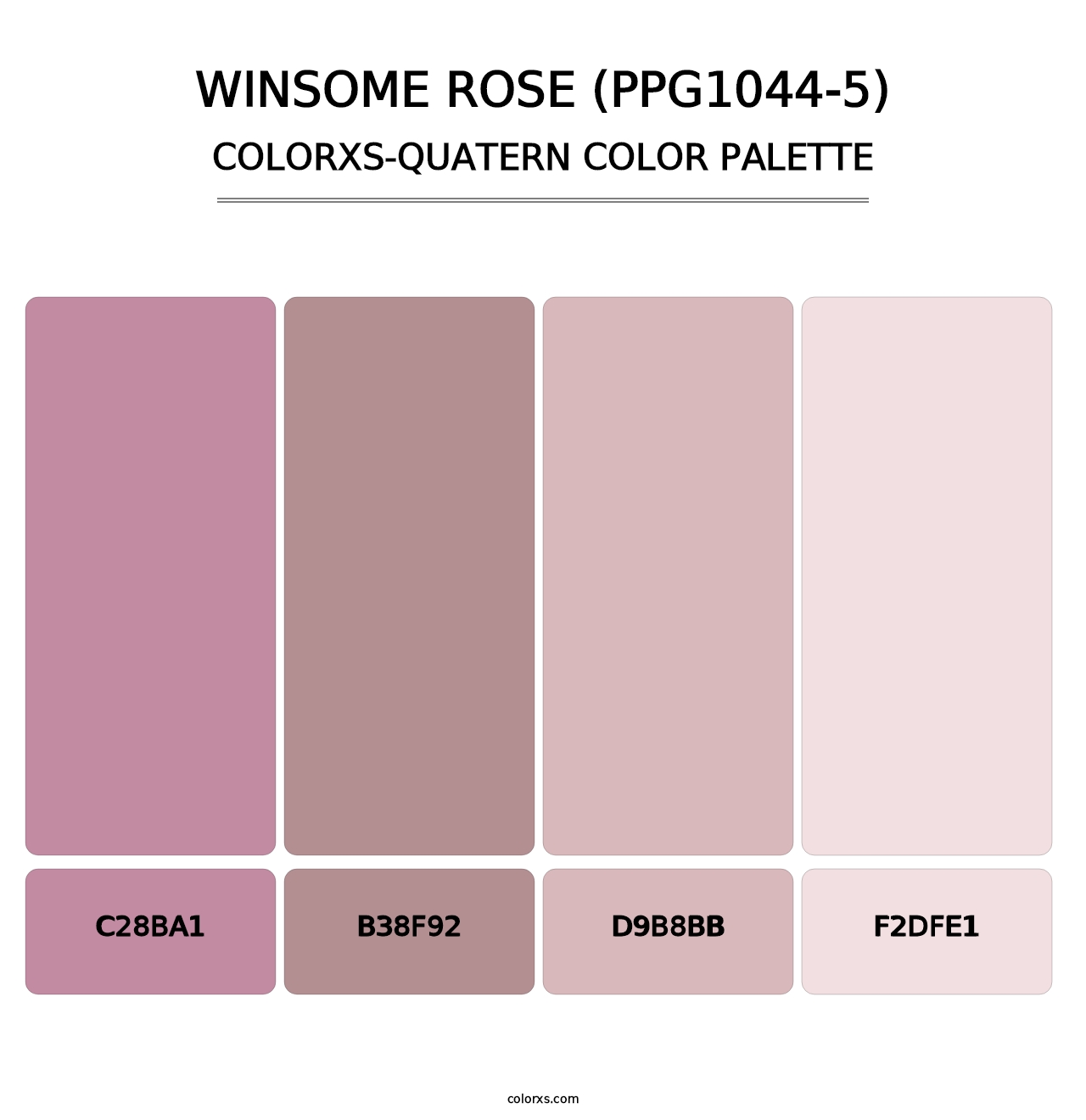 Winsome Rose (PPG1044-5) - Colorxs Quatern Palette