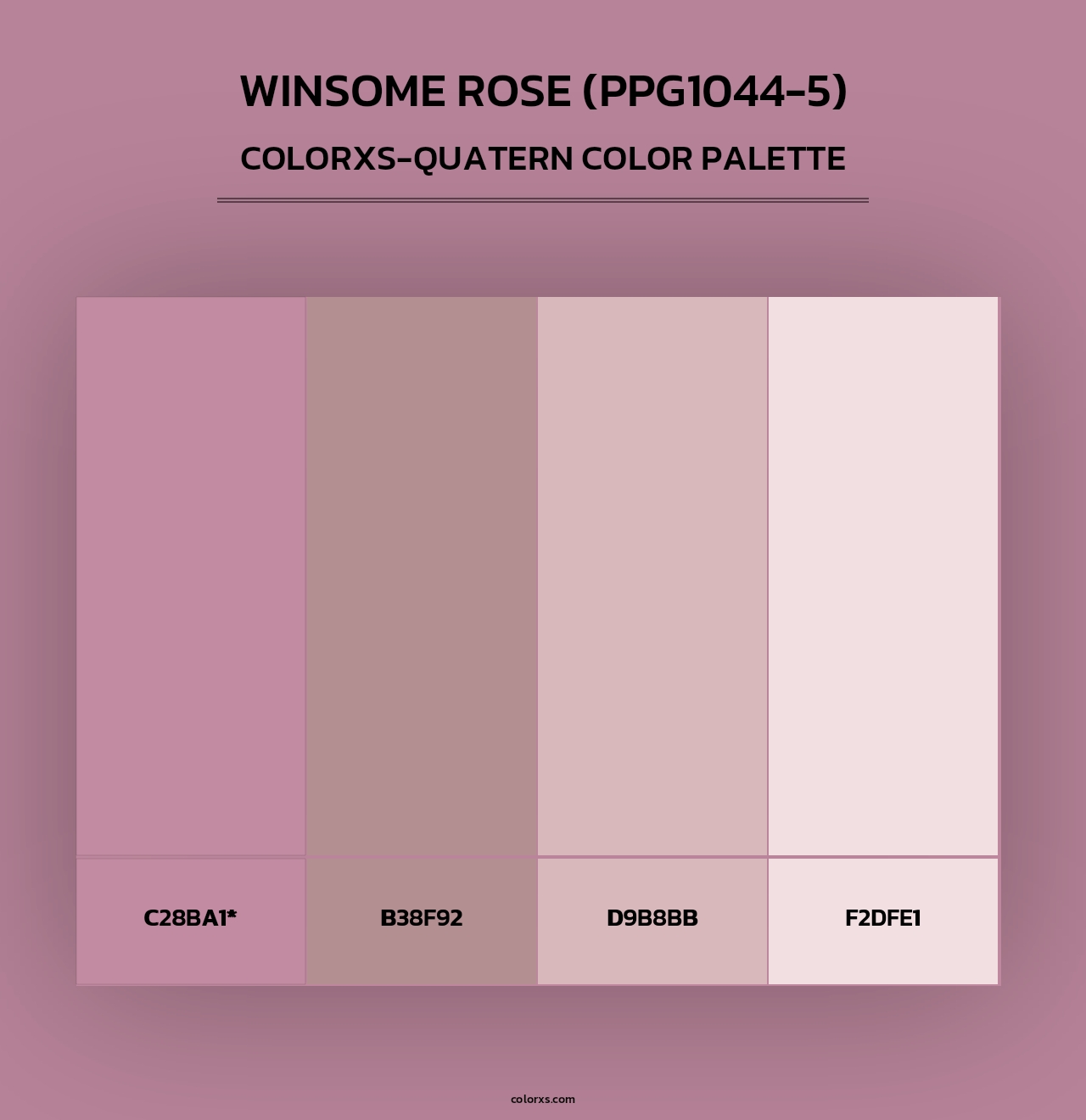 Winsome Rose (PPG1044-5) - Colorxs Quad Palette
