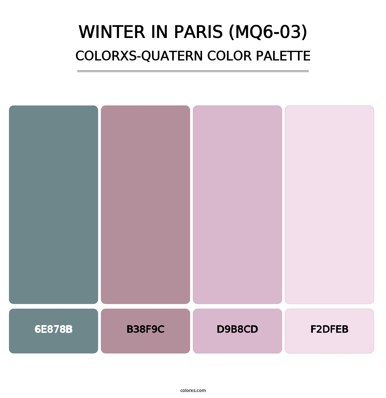Winter In Paris (MQ6-03) - Colorxs Quatern Palette