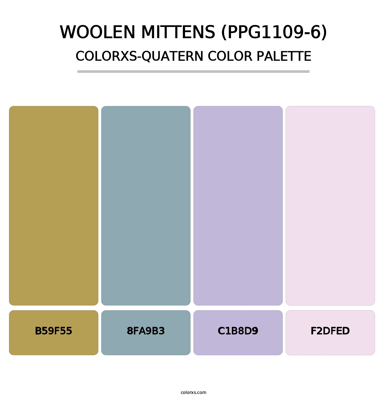 Woolen Mittens (PPG1109-6) - Colorxs Quatern Palette