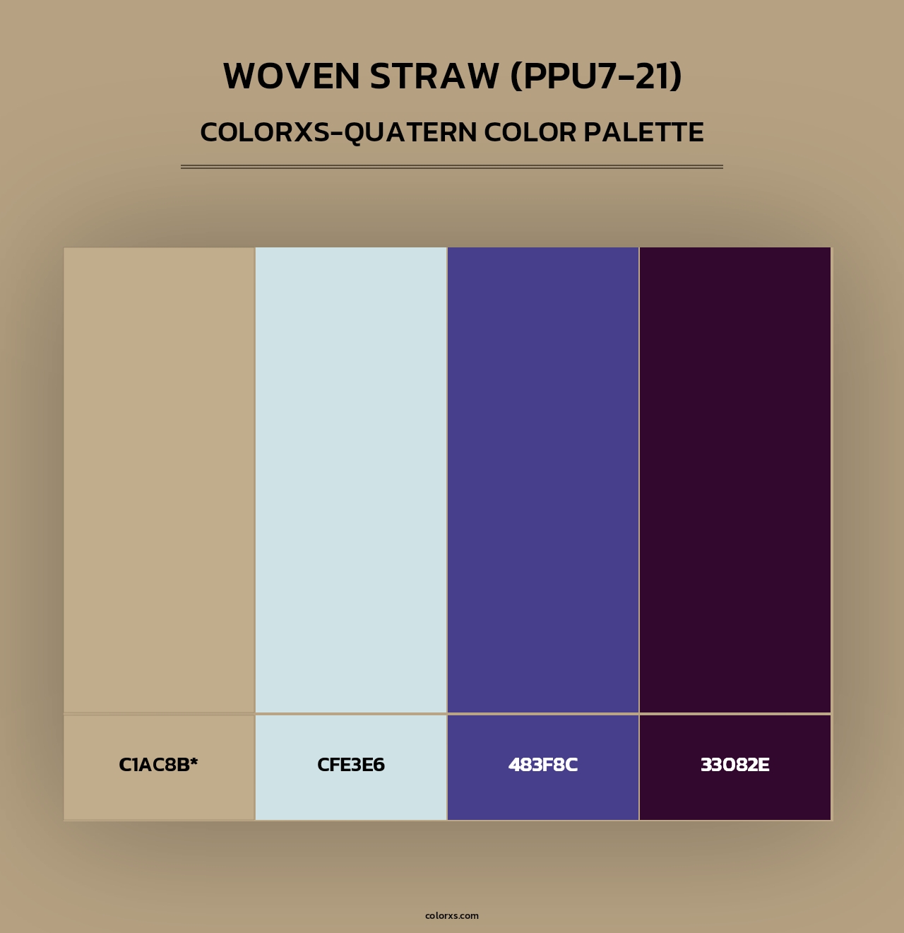 Woven Straw (PPU7-21) - Colorxs Quad Palette