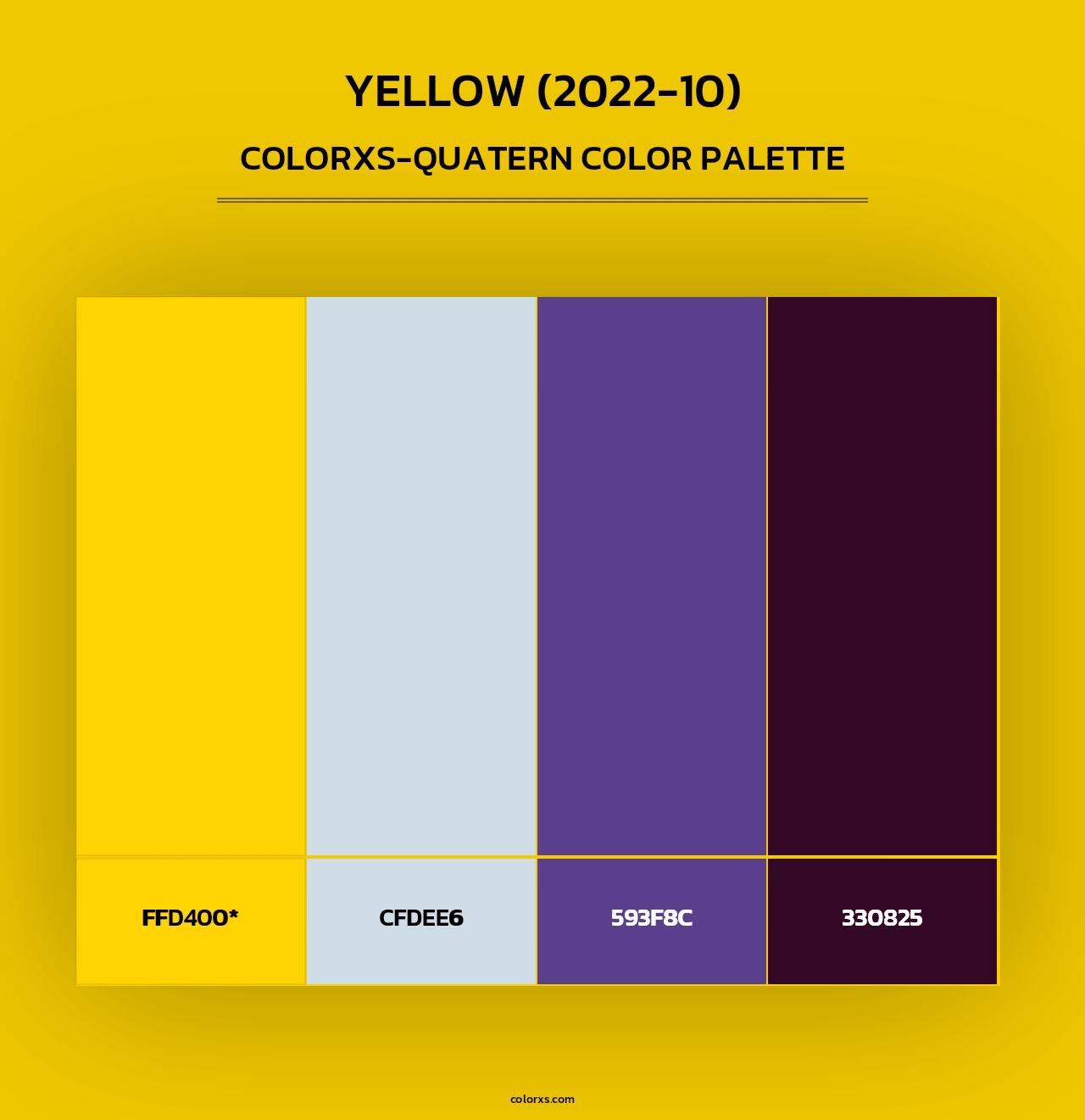 Yellow (2022-10) - Colorxs Quad Palette