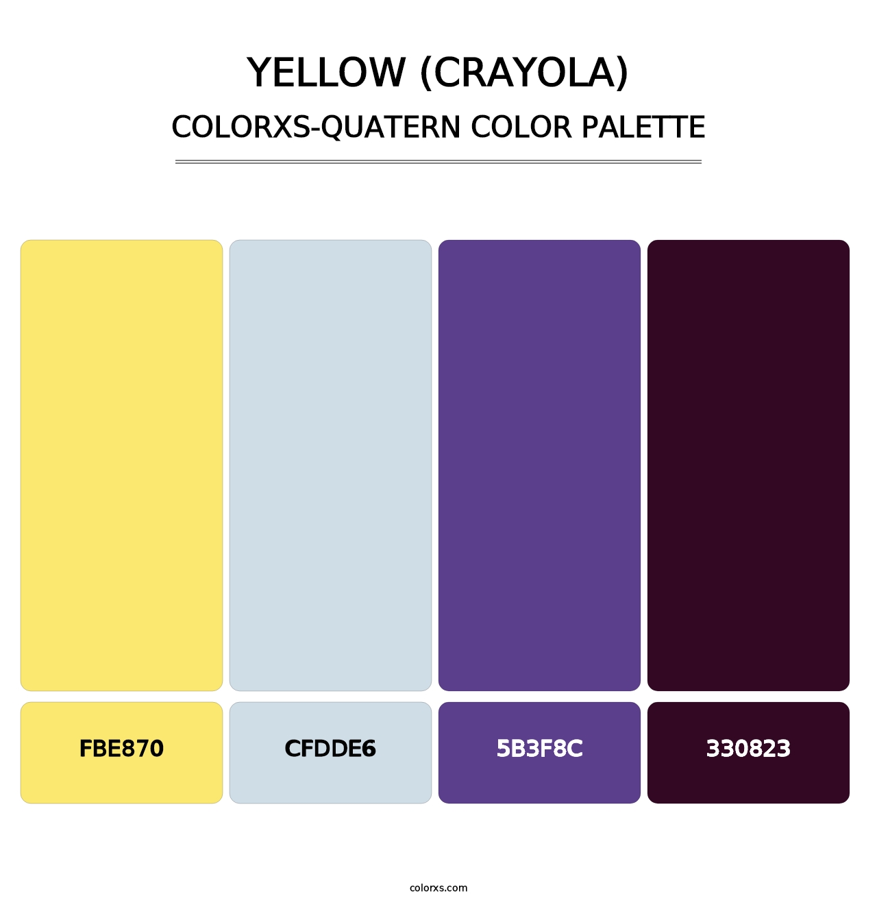 Yellow (Crayola) - Colorxs Quatern Palette