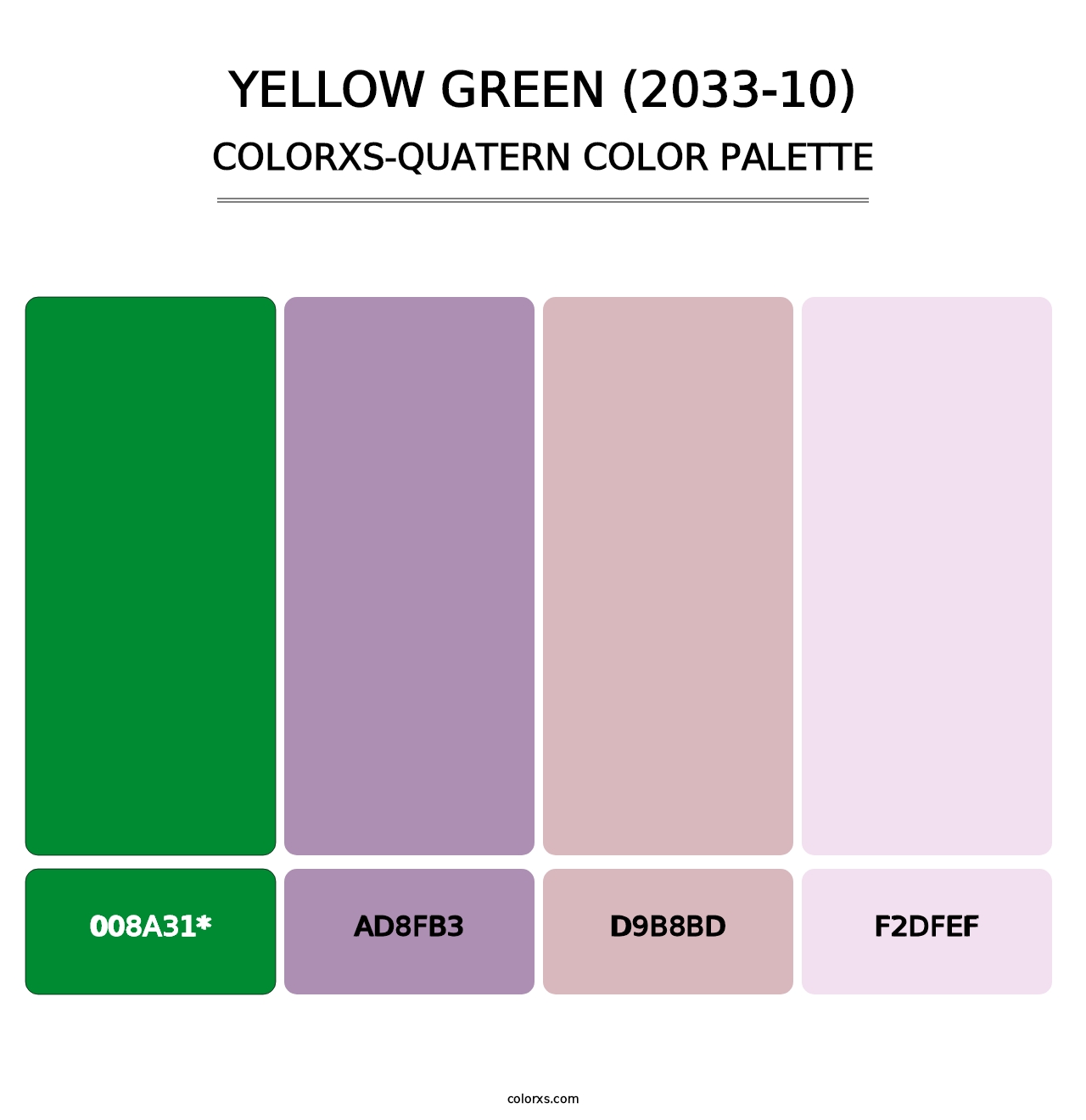 Yellow Green (2033-10) - Colorxs Quatern Palette