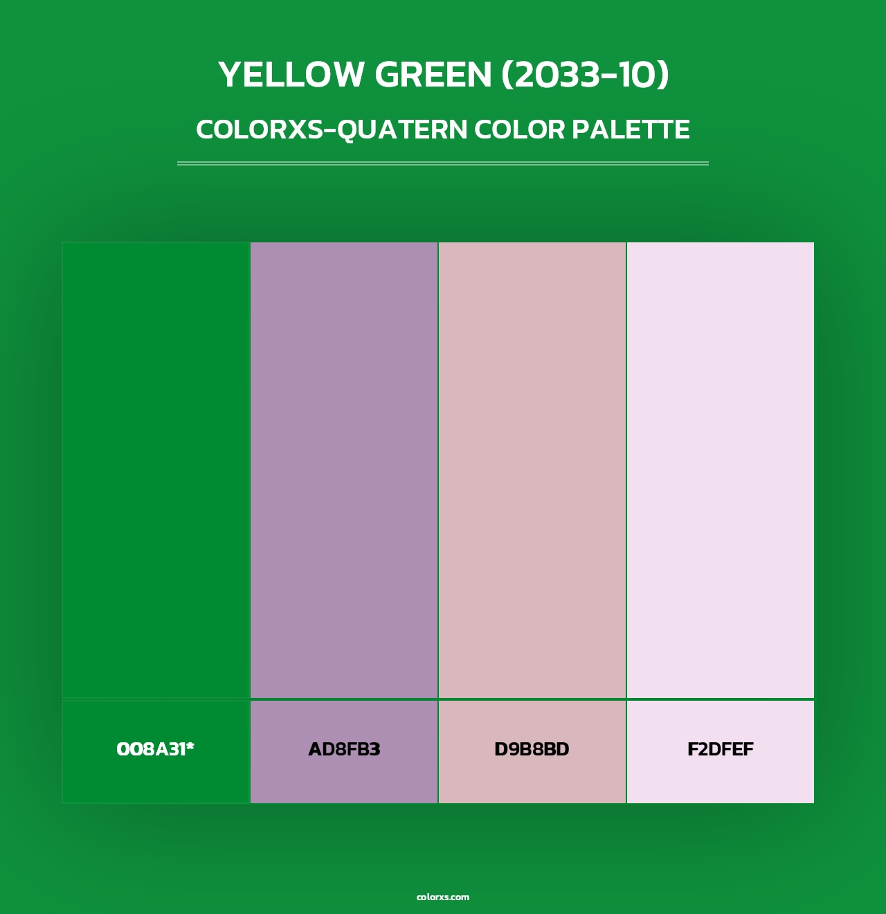 Yellow Green (2033-10) - Colorxs Quad Palette