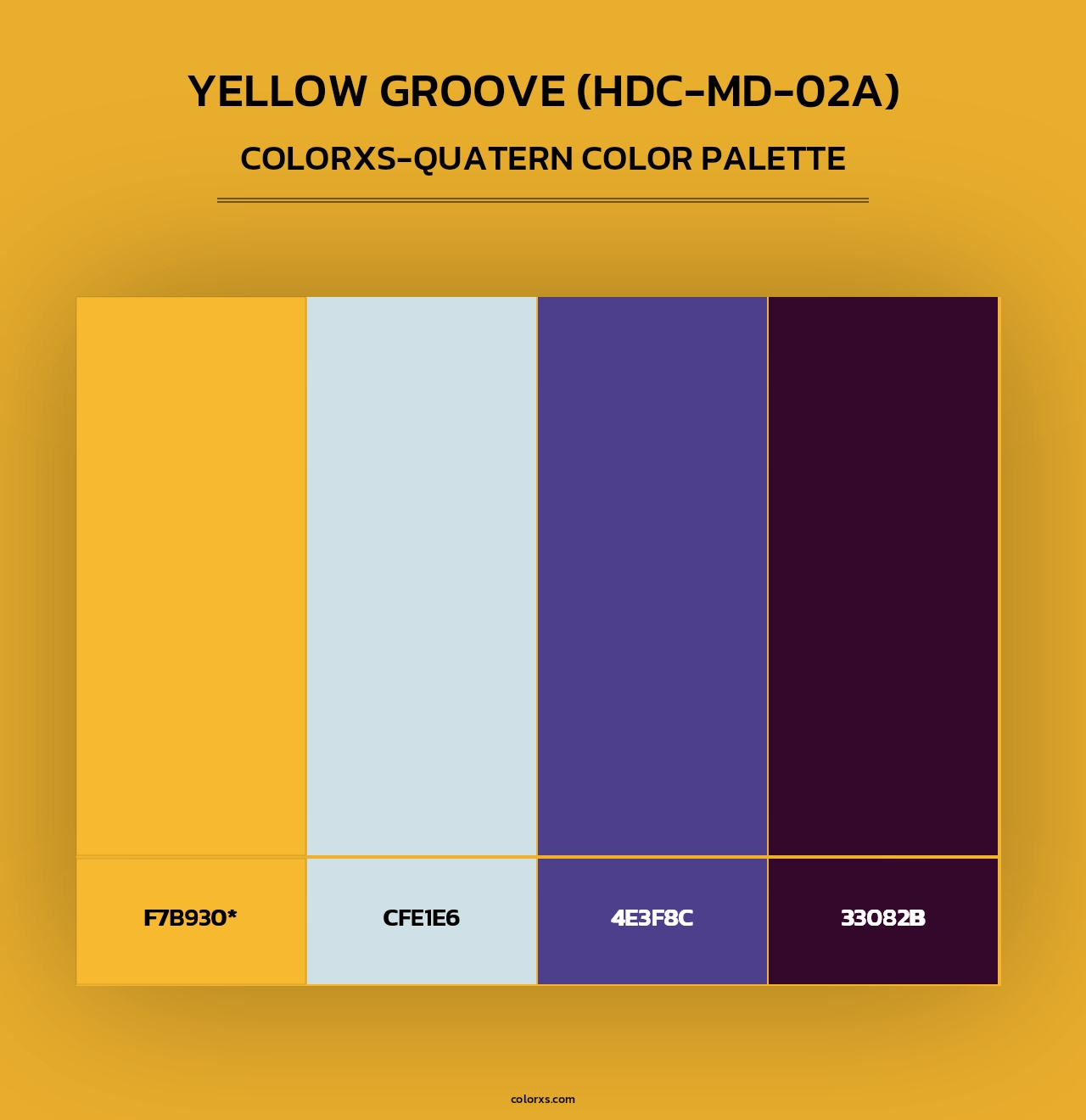 Yellow Groove (HDC-MD-02A) - Colorxs Quad Palette