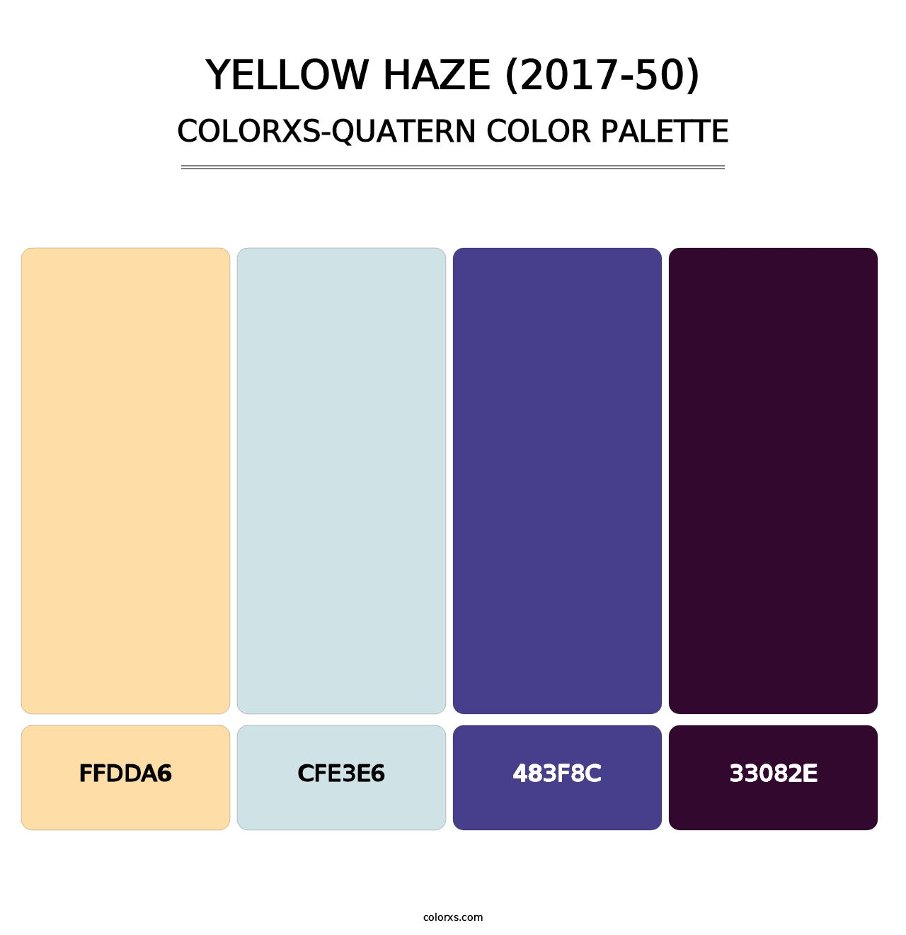 Yellow Haze (2017-50) - Colorxs Quatern Palette