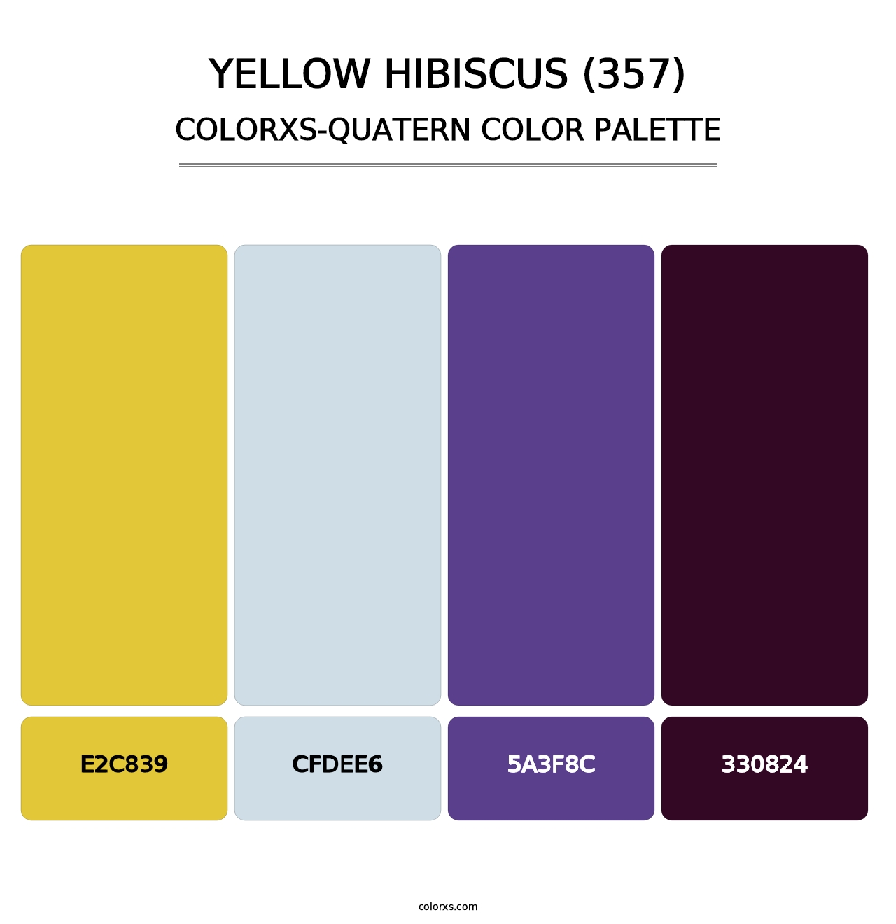 Yellow Hibiscus (357) - Colorxs Quatern Palette