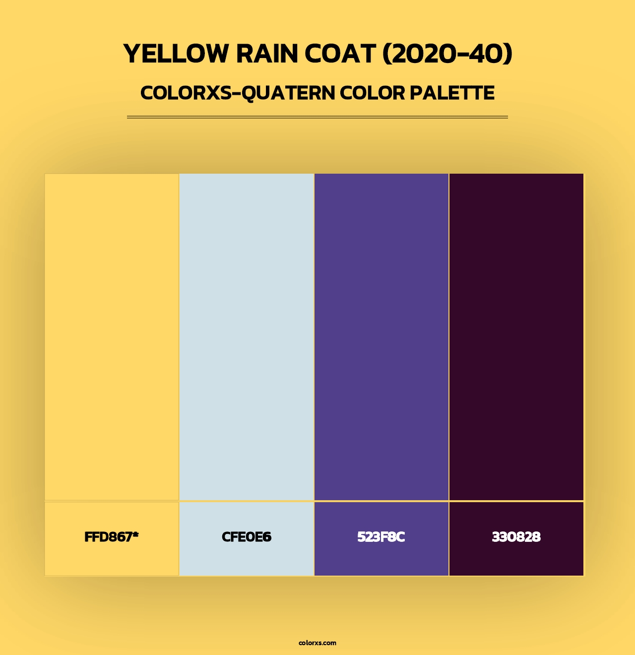 Yellow Rain Coat (2020-40) - Colorxs Quad Palette