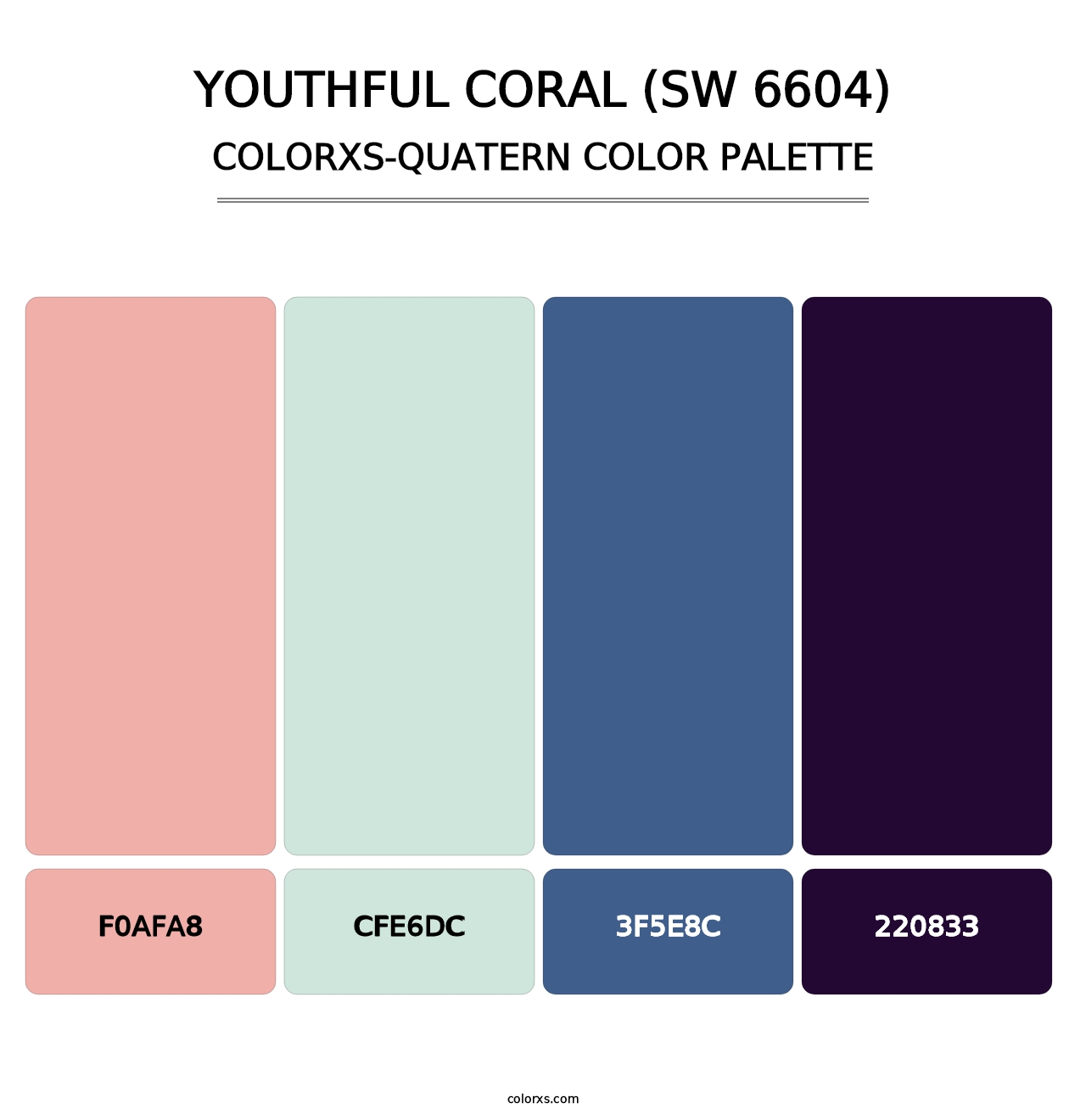 Youthful Coral (SW 6604) - Colorxs Quatern Palette