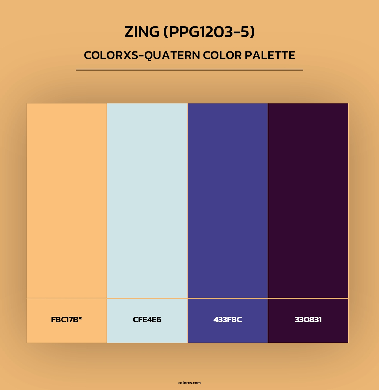 Zing (PPG1203-5) - Colorxs Quad Palette