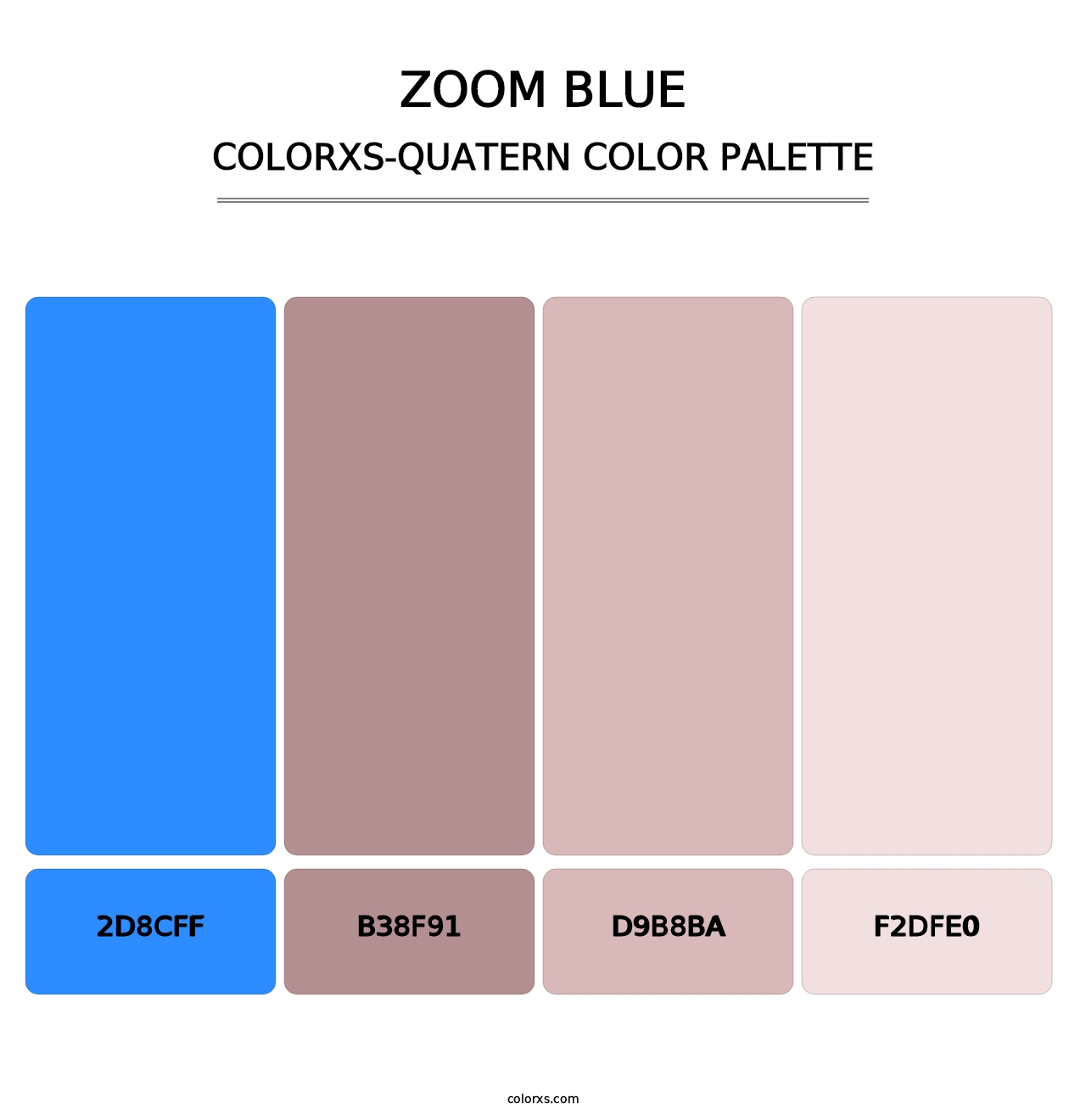 Zoom Blue - Colorxs Quatern Palette