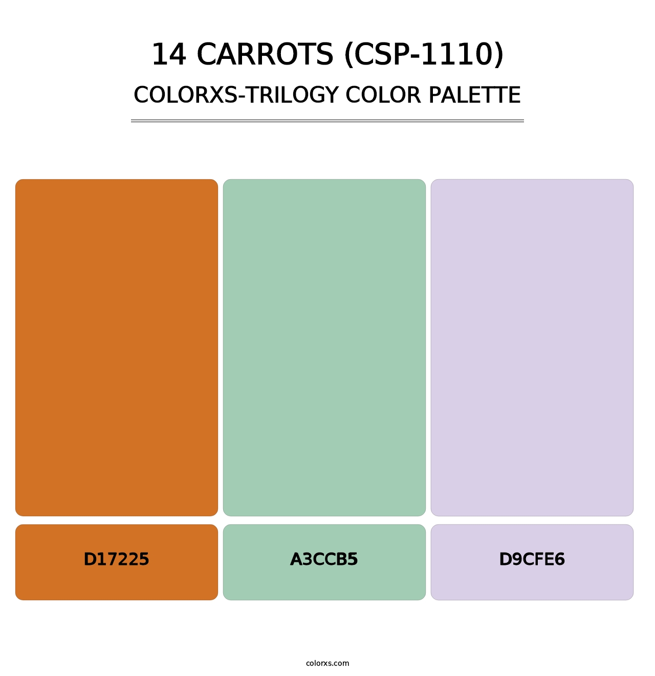 14 Carrots (CSP-1110) - Colorxs Trilogy Palette