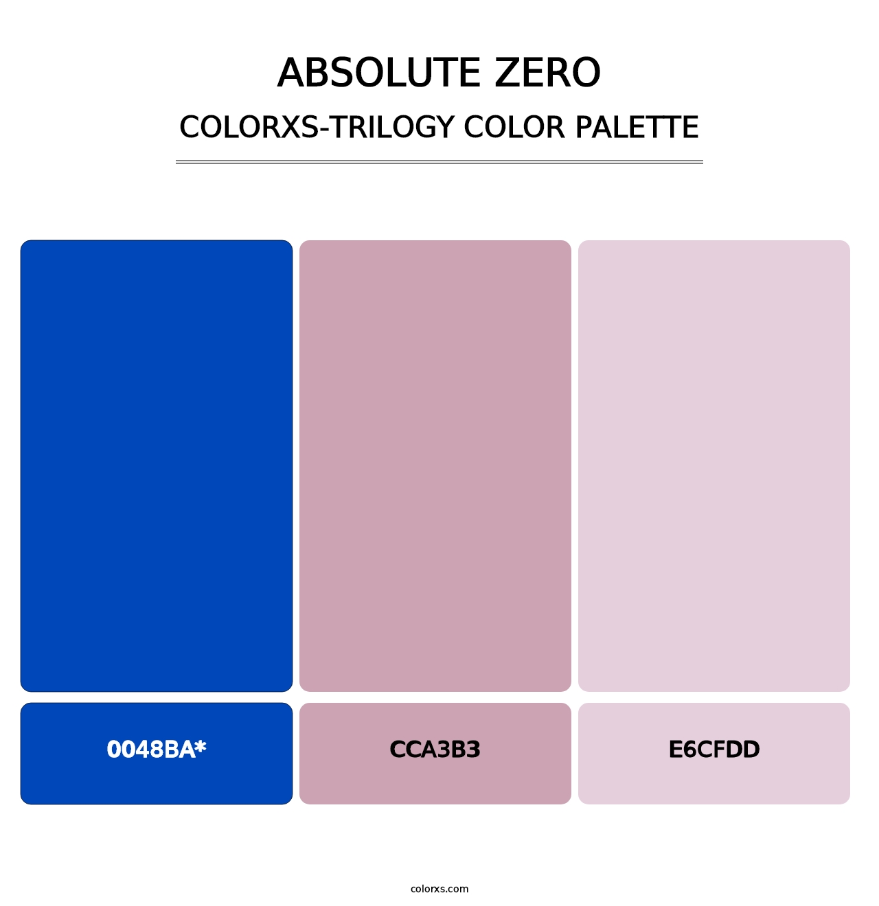 Absolute Zero - Colorxs Trilogy Palette
