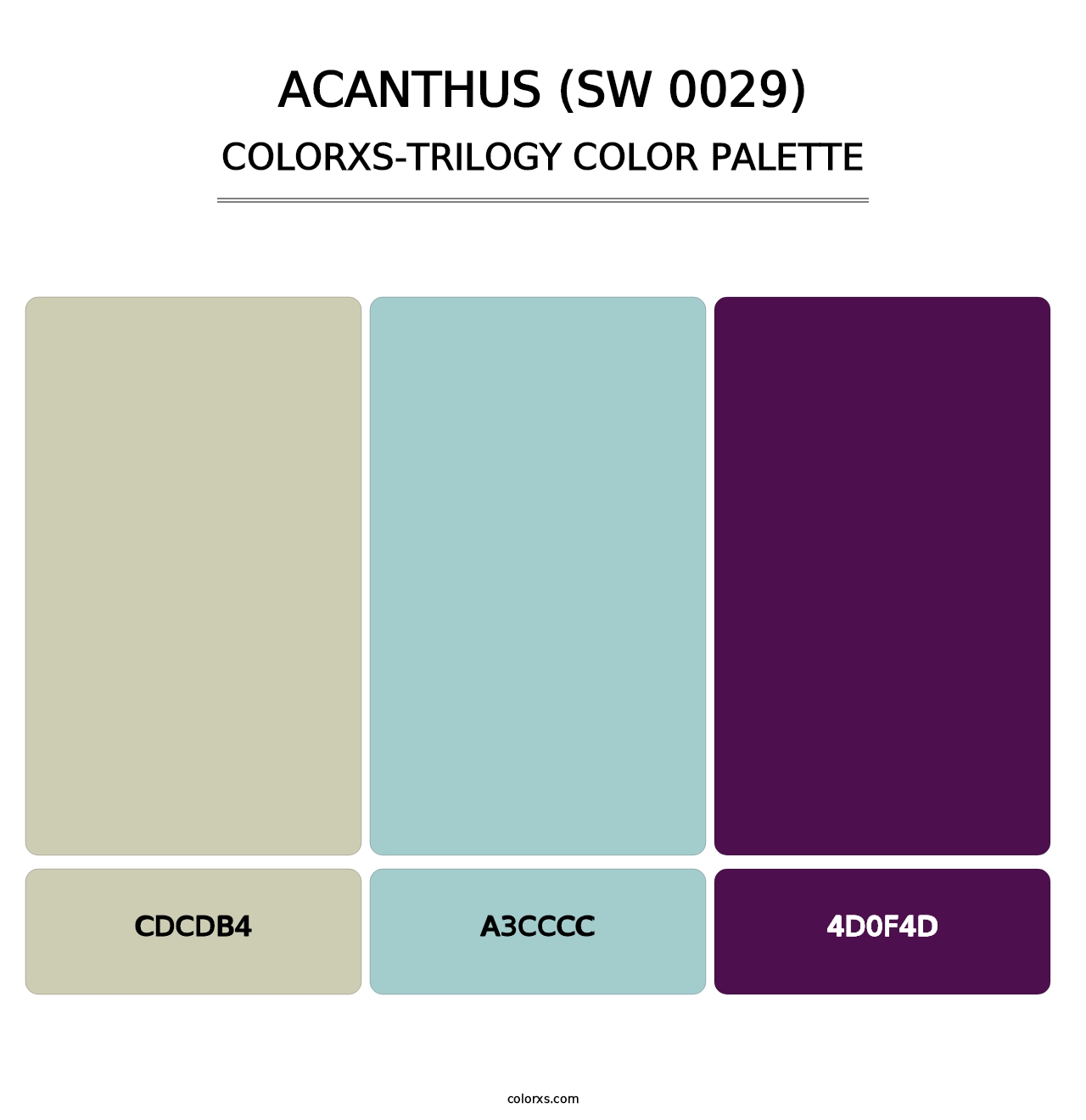 Acanthus (SW 0029) - Colorxs Trilogy Palette