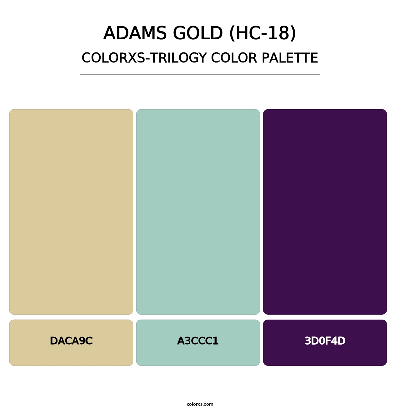 Adams Gold (HC-18) - Colorxs Trilogy Palette