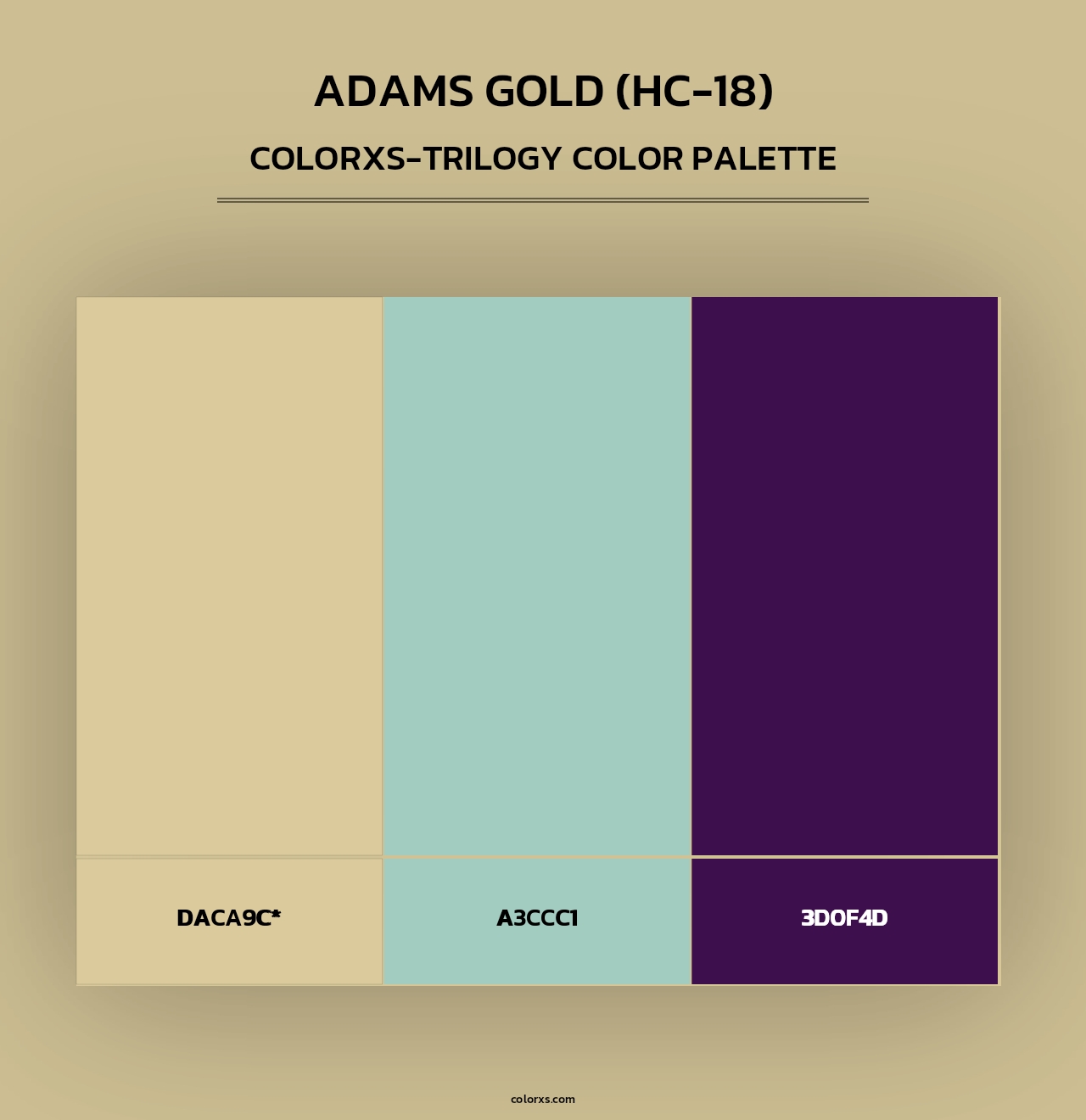 Adams Gold (HC-18) - Colorxs Trilogy Palette
