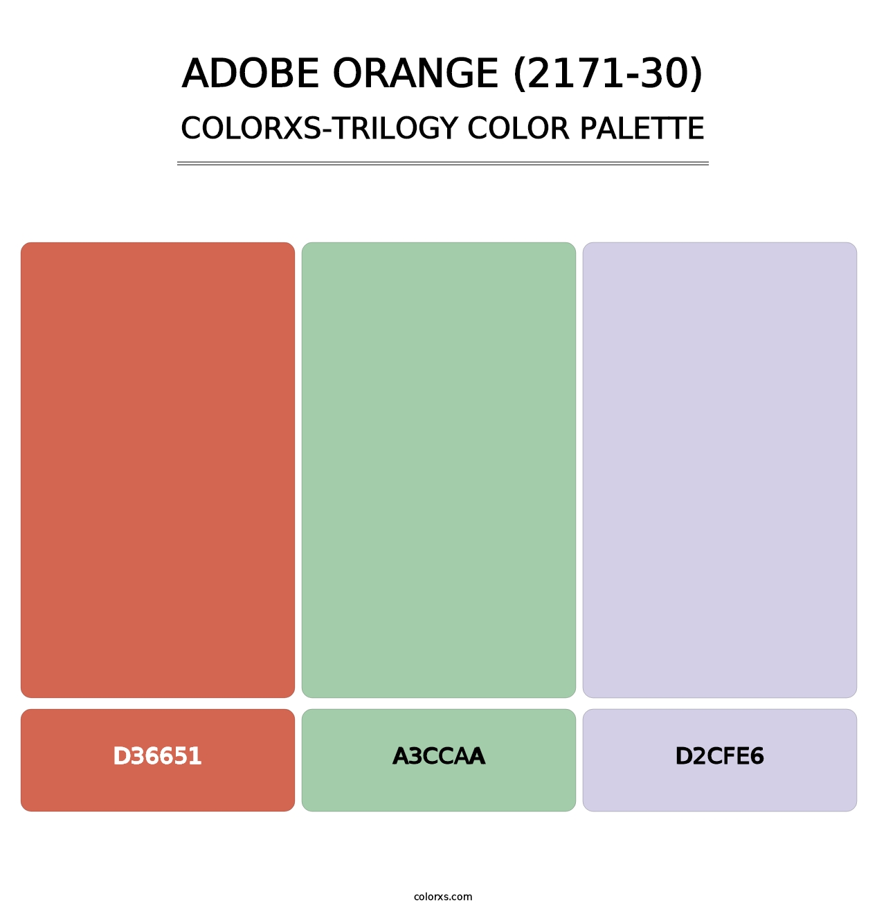 Adobe Orange (2171-30) - Colorxs Trilogy Palette