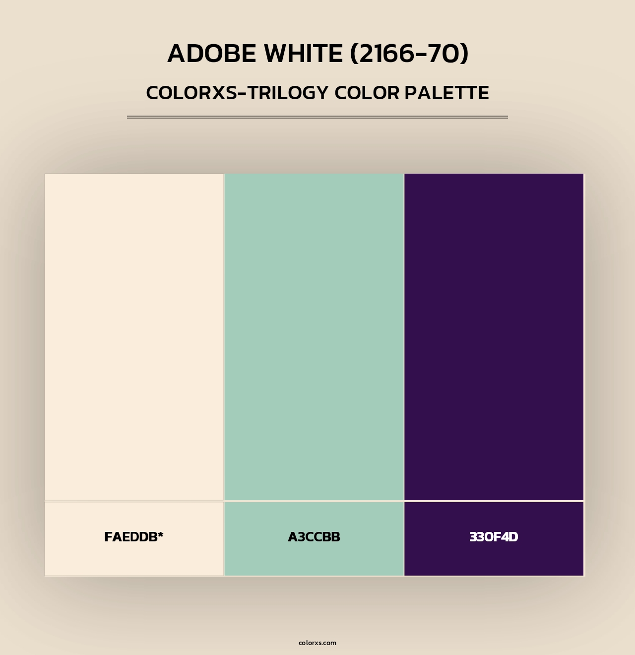 Adobe White (2166-70) - Colorxs Trilogy Palette
