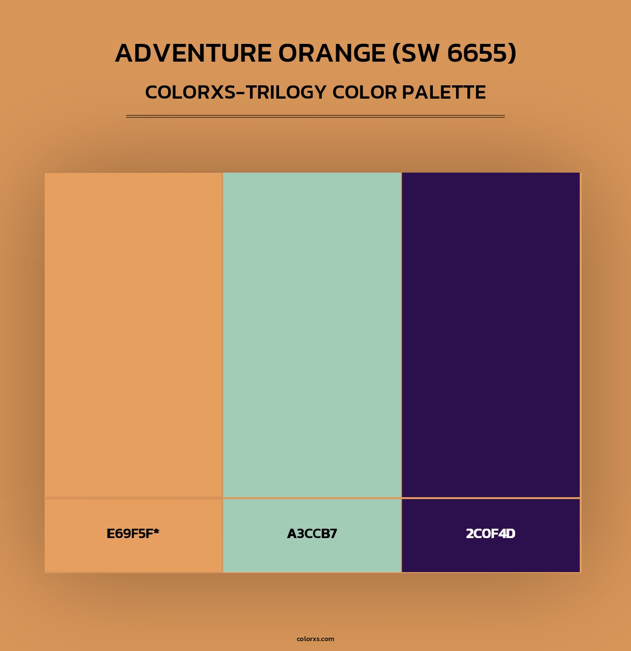 Adventure Orange (SW 6655) - Colorxs Trilogy Palette