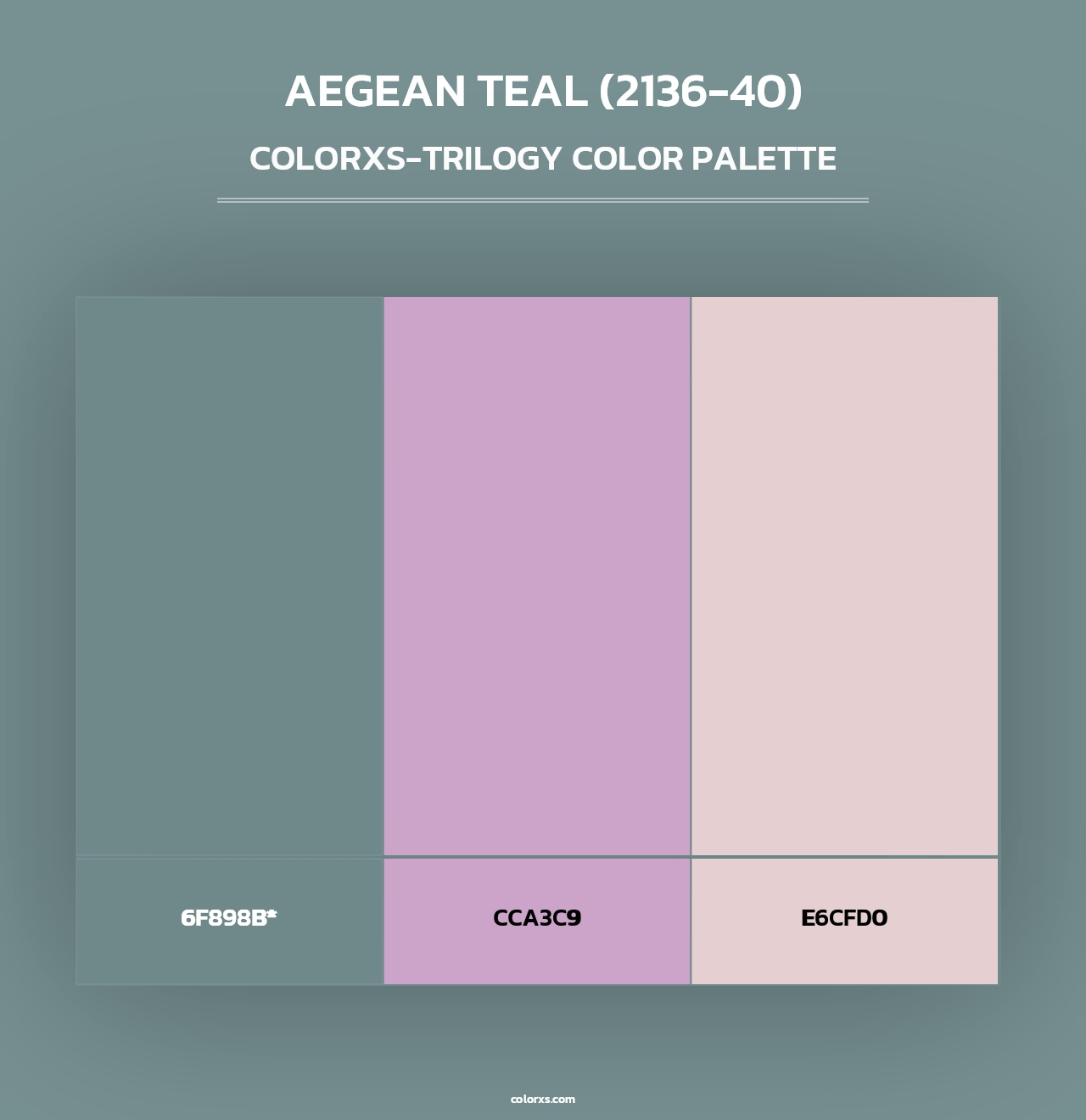 Aegean Teal (2136-40) - Colorxs Trilogy Palette