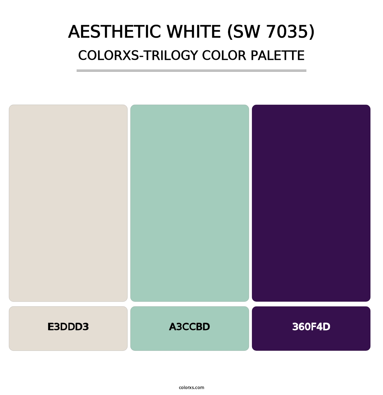 Aesthetic White (SW 7035) - Colorxs Trilogy Palette