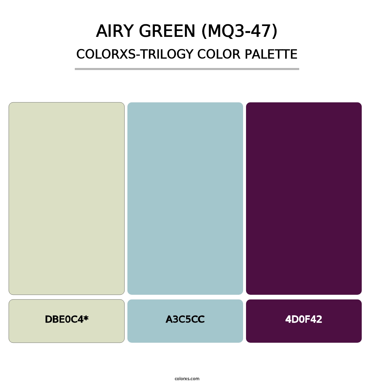 Airy Green (MQ3-47) - Colorxs Trilogy Palette