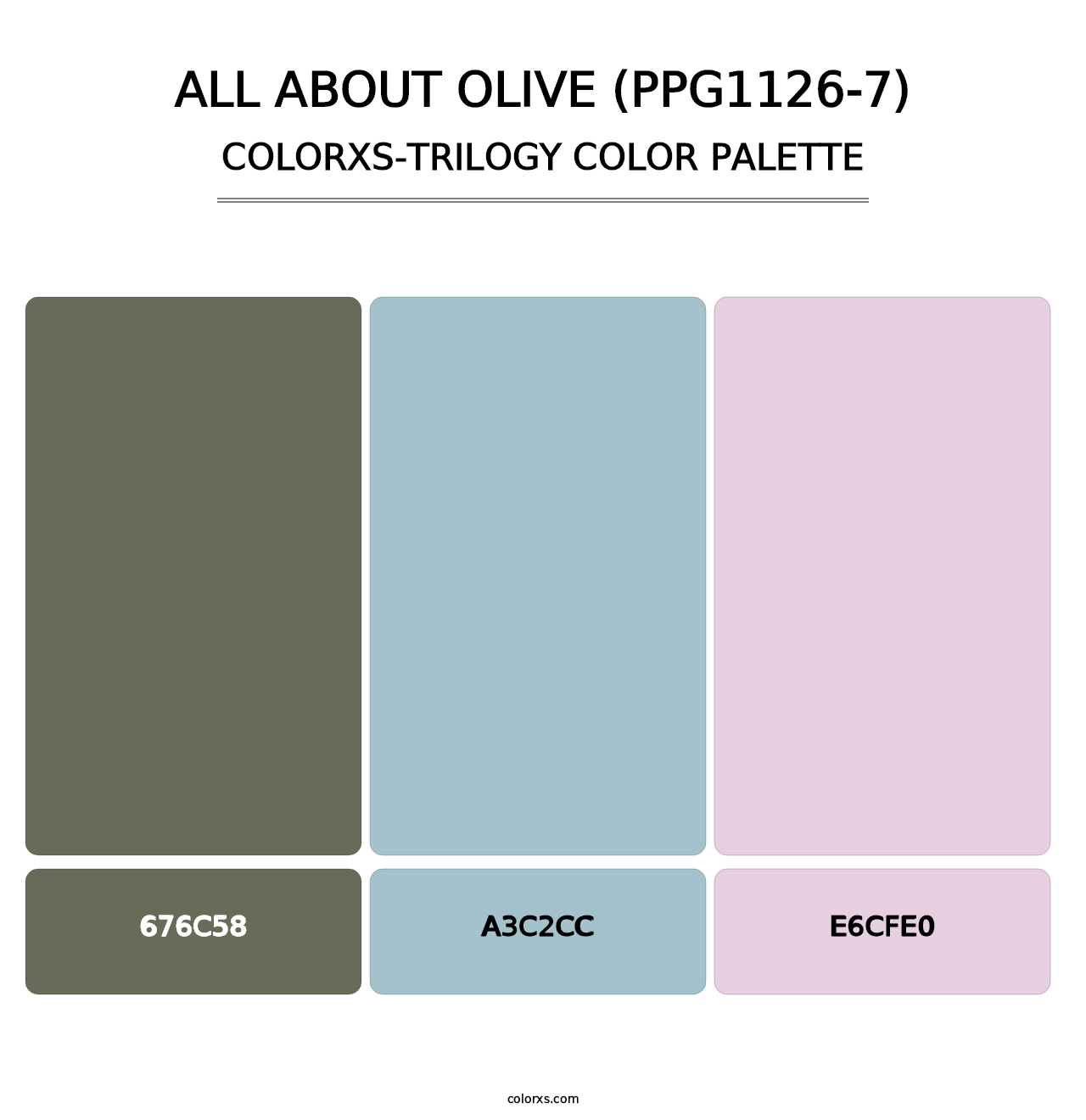 All About Olive (PPG1126-7) - Colorxs Trilogy Palette