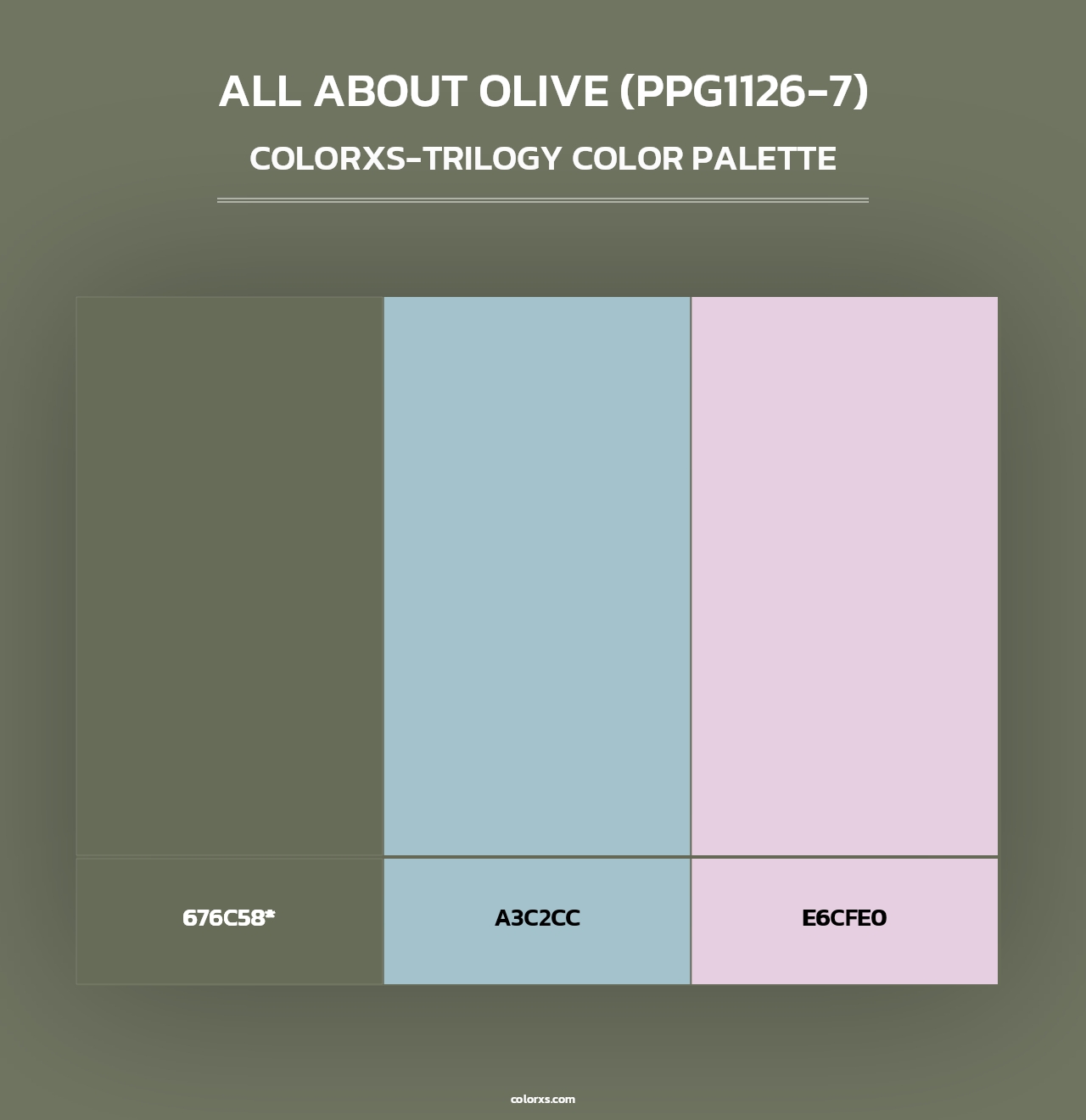 All About Olive (PPG1126-7) - Colorxs Trilogy Palette
