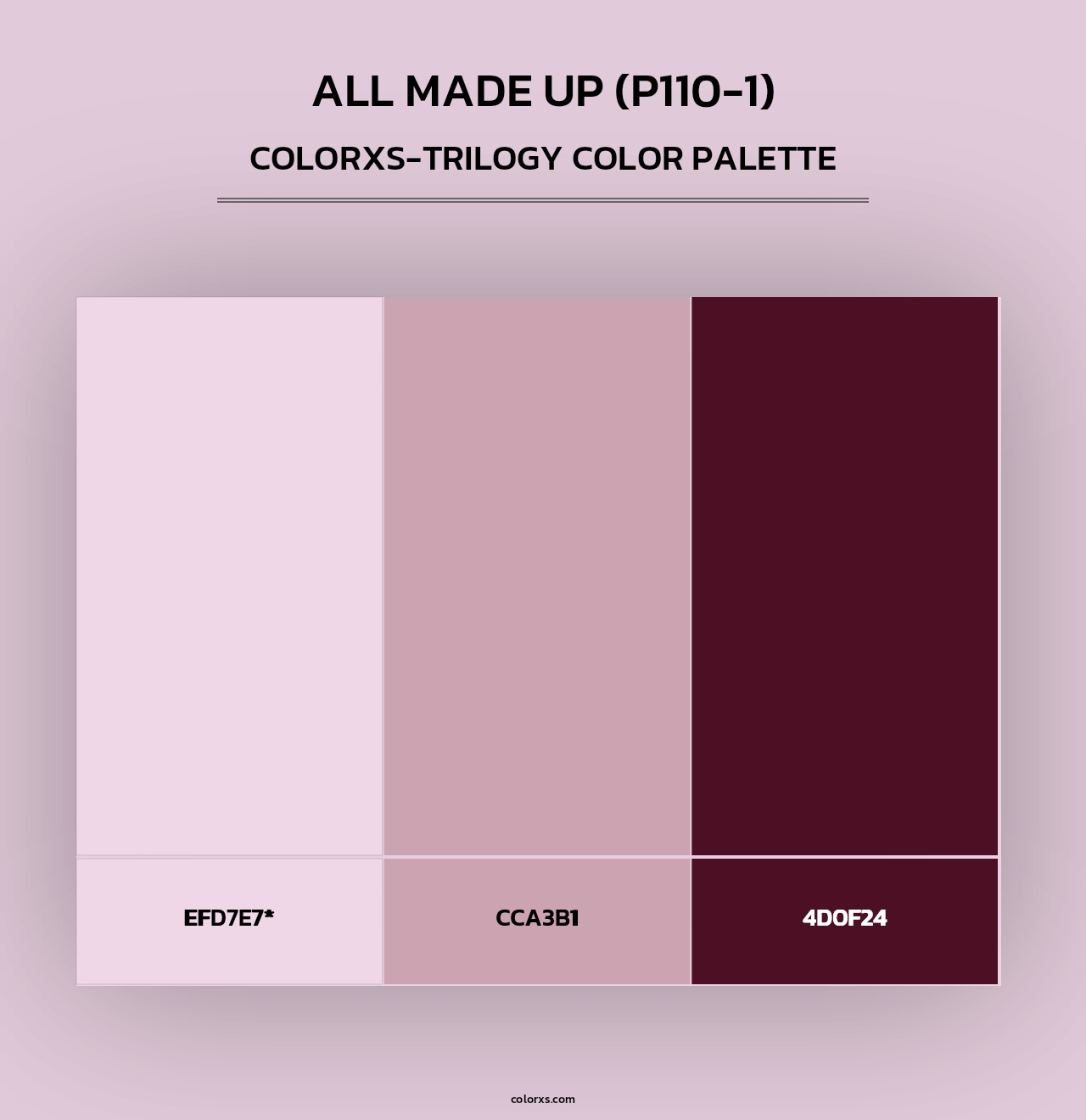 All Made Up (P110-1) - Colorxs Trilogy Palette