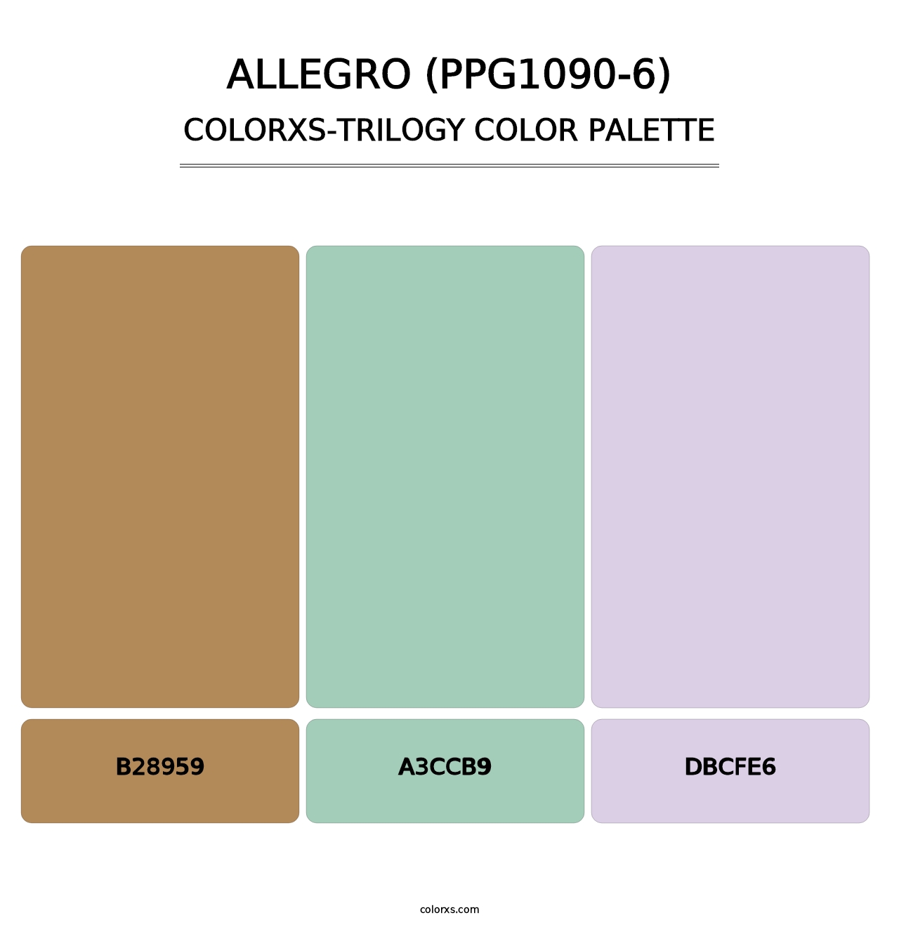 Allegro (PPG1090-6) - Colorxs Trilogy Palette