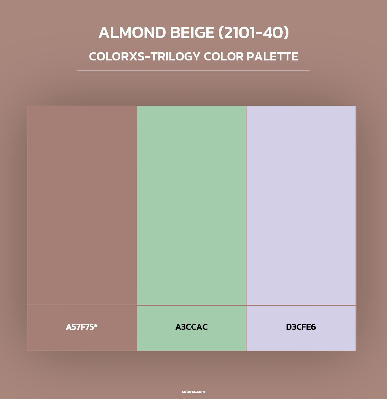 Almond Beige (2101-40) - Colorxs Trilogy Palette