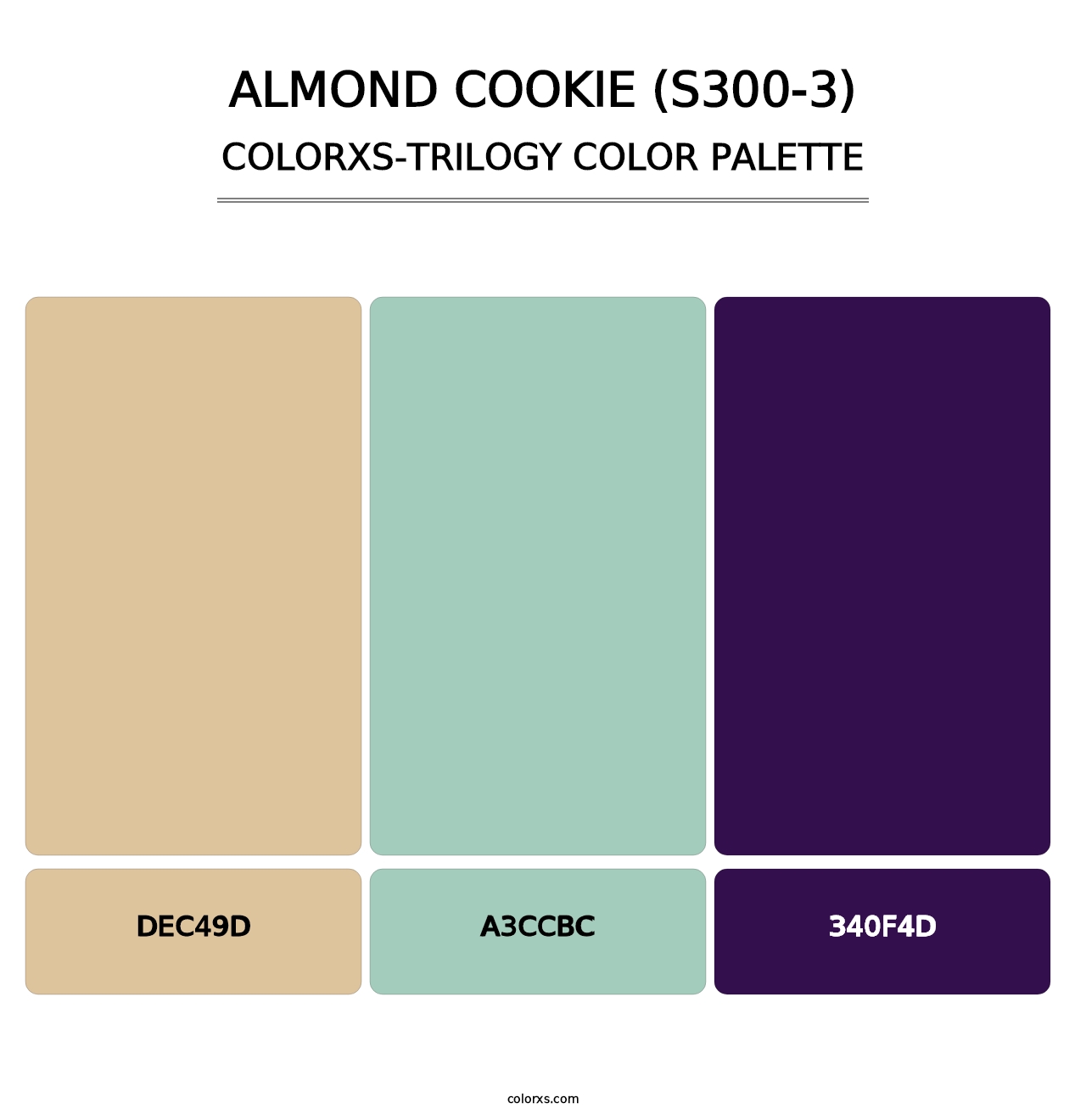 Almond Cookie (S300-3) - Colorxs Trilogy Palette