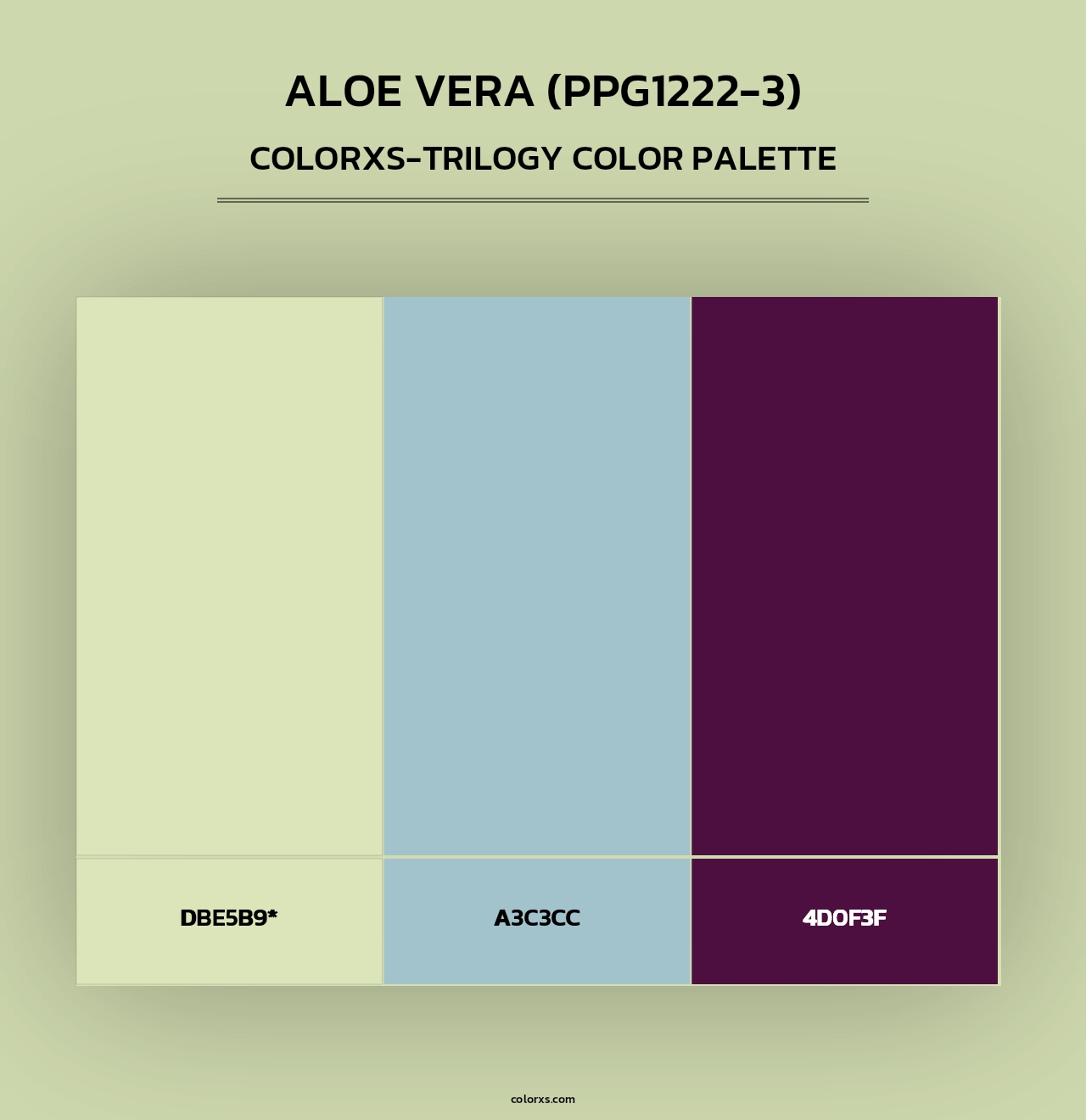 Aloe Vera (PPG1222-3) - Colorxs Trilogy Palette