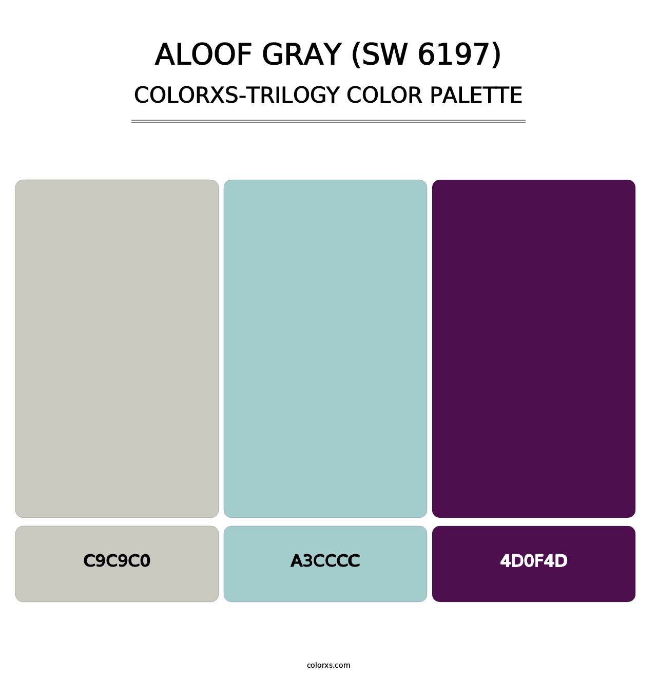 Aloof Gray (SW 6197) - Colorxs Trilogy Palette