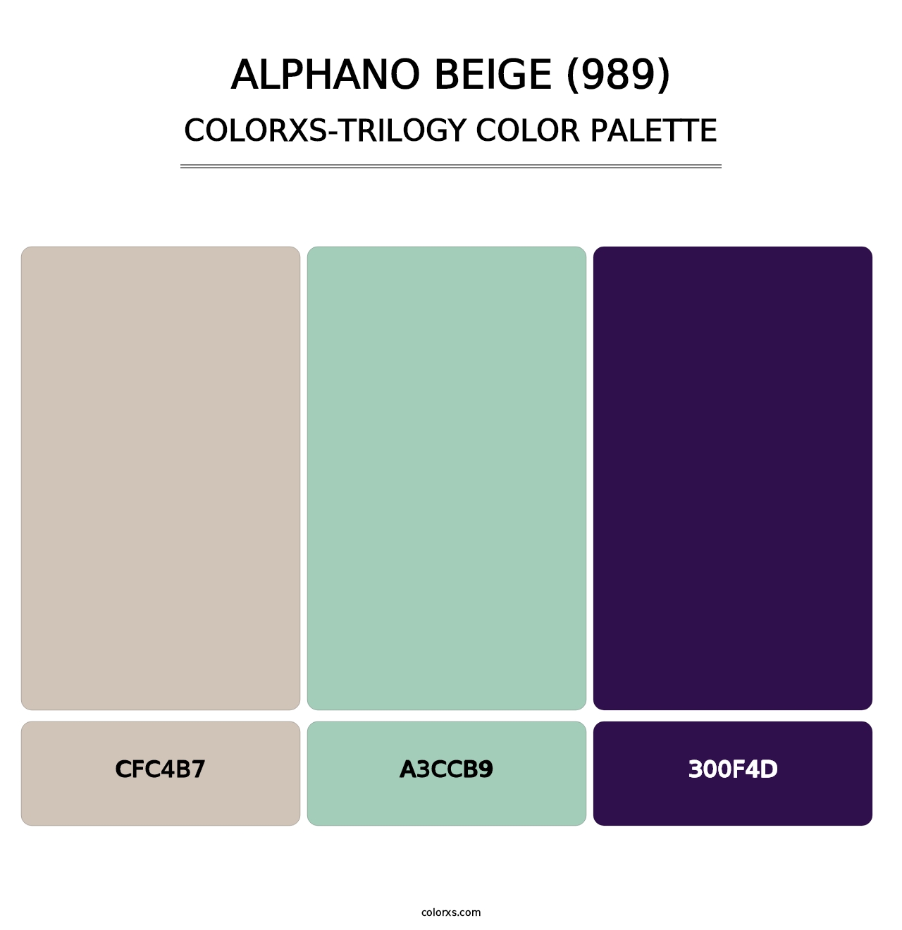 Alphano Beige (989) - Colorxs Trilogy Palette