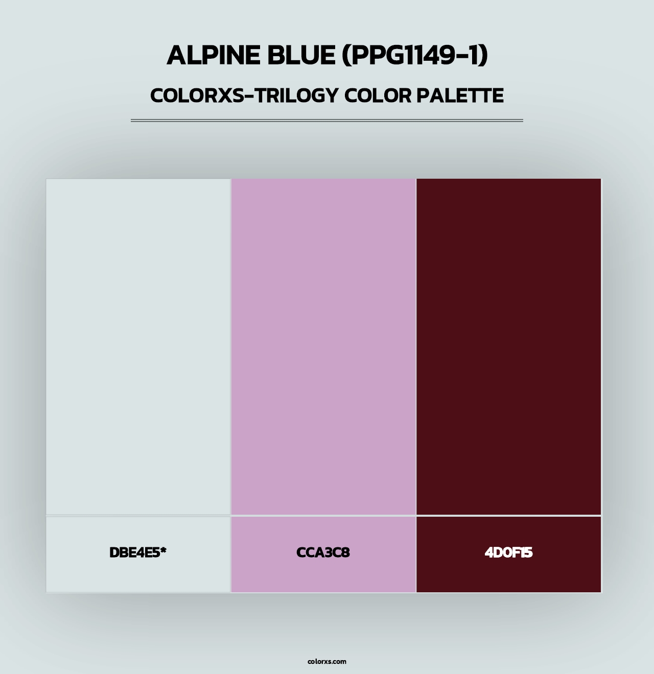 Alpine Blue (PPG1149-1) - Colorxs Trilogy Palette