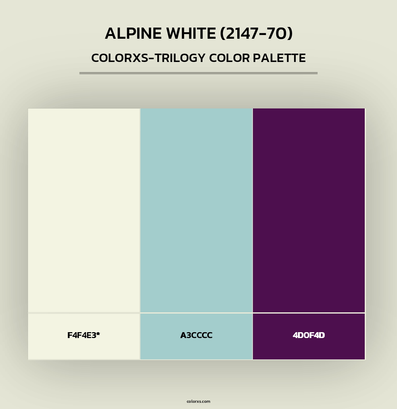 Alpine White (2147-70) - Colorxs Trilogy Palette
