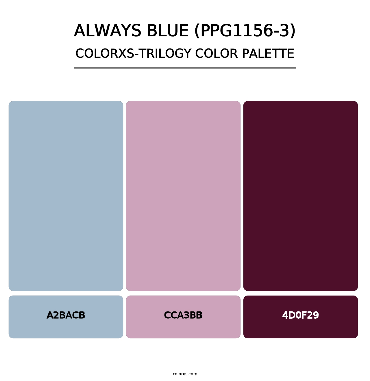 Always Blue (PPG1156-3) - Colorxs Trilogy Palette
